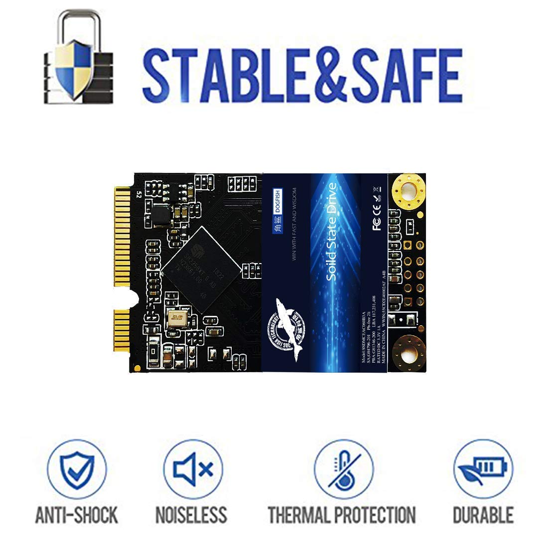 Ssd Msata 240Gb Dogfish Internal Solid State Drive High Performance Hard Drive For Desktop Laptop Sata Iii 6Gb/S Includes Ssd 32