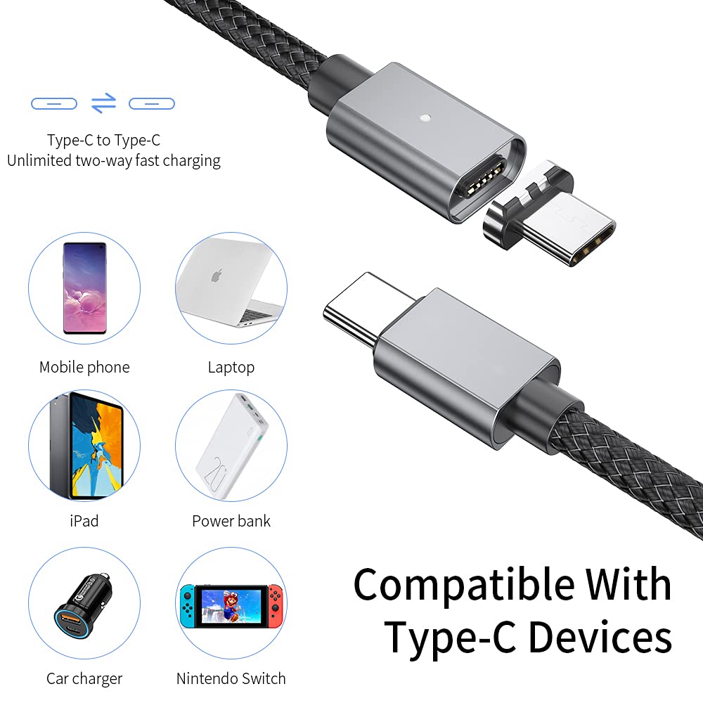 Sisyphy Usb C Magnetic Adapter Plug Part (Device End), Usb2.0 5Pins Type C Connector, Support Usb Pd 120W Quick Charge, Can'T Use Alone