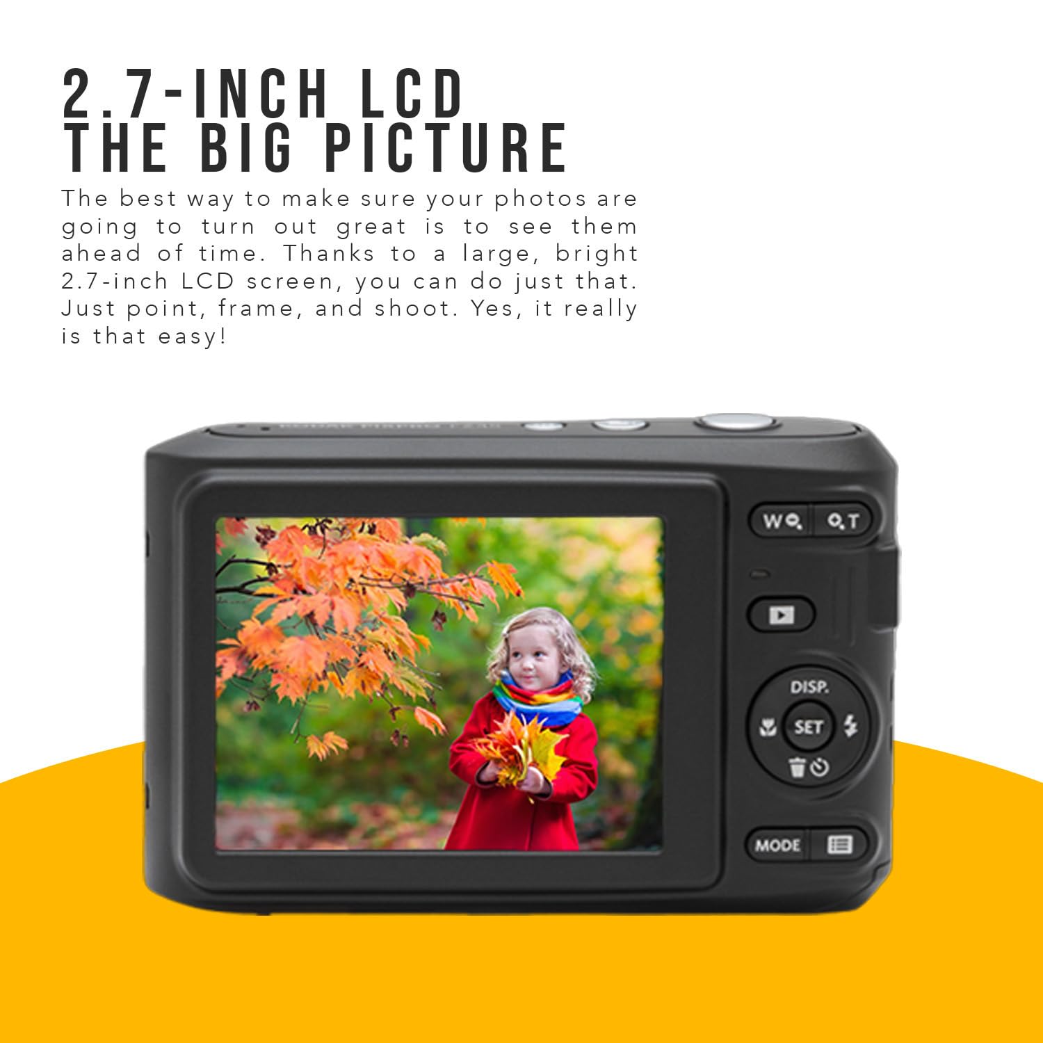 Kodak Pixpro Fz45 Friendly Zoom Digital Camera (Black) Bundle With Folding Storage Travel Case, 128Gb Sd Class 10 Uhs-I U1 V10 F