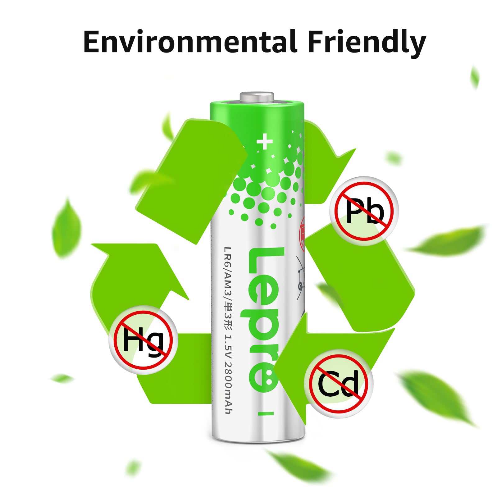 Lepro Aa Batteries 24 Pack, Double A Batteries With 2800Mah Max Long-Lasting, 1.5V High Performance Alkaline Power