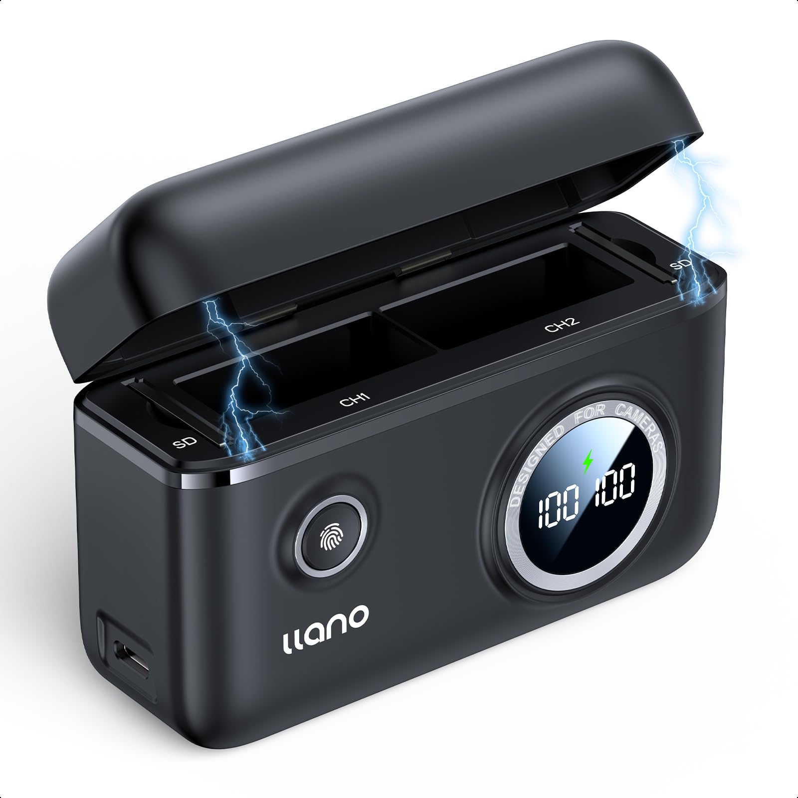 Llano Np W126S Dual Battery Fast Charger For Fujifilm Xt30Ii X100Vi Xs10 Xt3 Xt2 Xt1 Xt30 Xt20 Xt10 X100V Xt200 Xt100 X100F Xa7