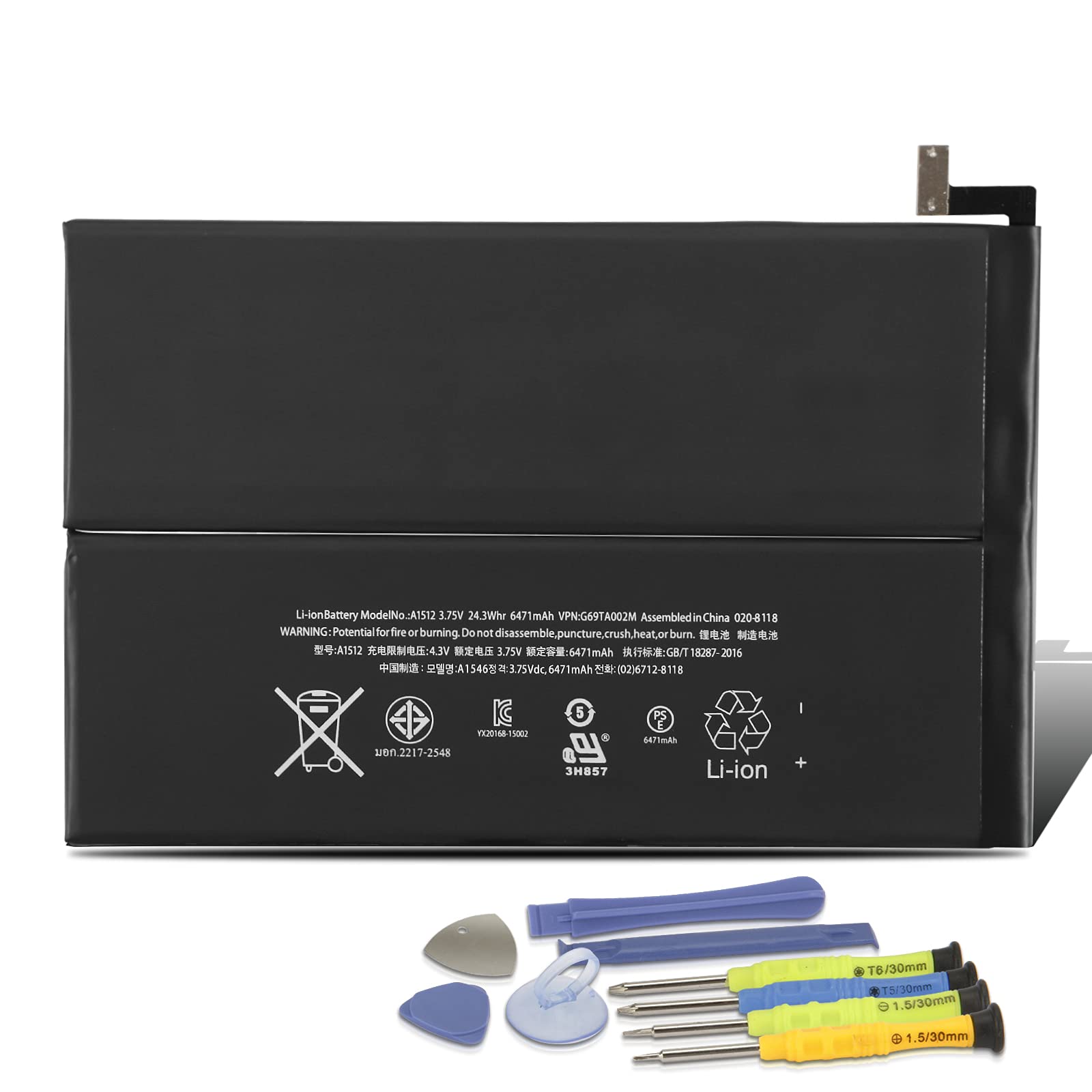 Muls A1512 Tablet Battery For Apple Ipad Mini 2 & Ipad Mini 3 A1489 A1490 A1491 A1599 A1600 A1601 Me276Ll/A Mf066Ll/A Mf247Ch/A