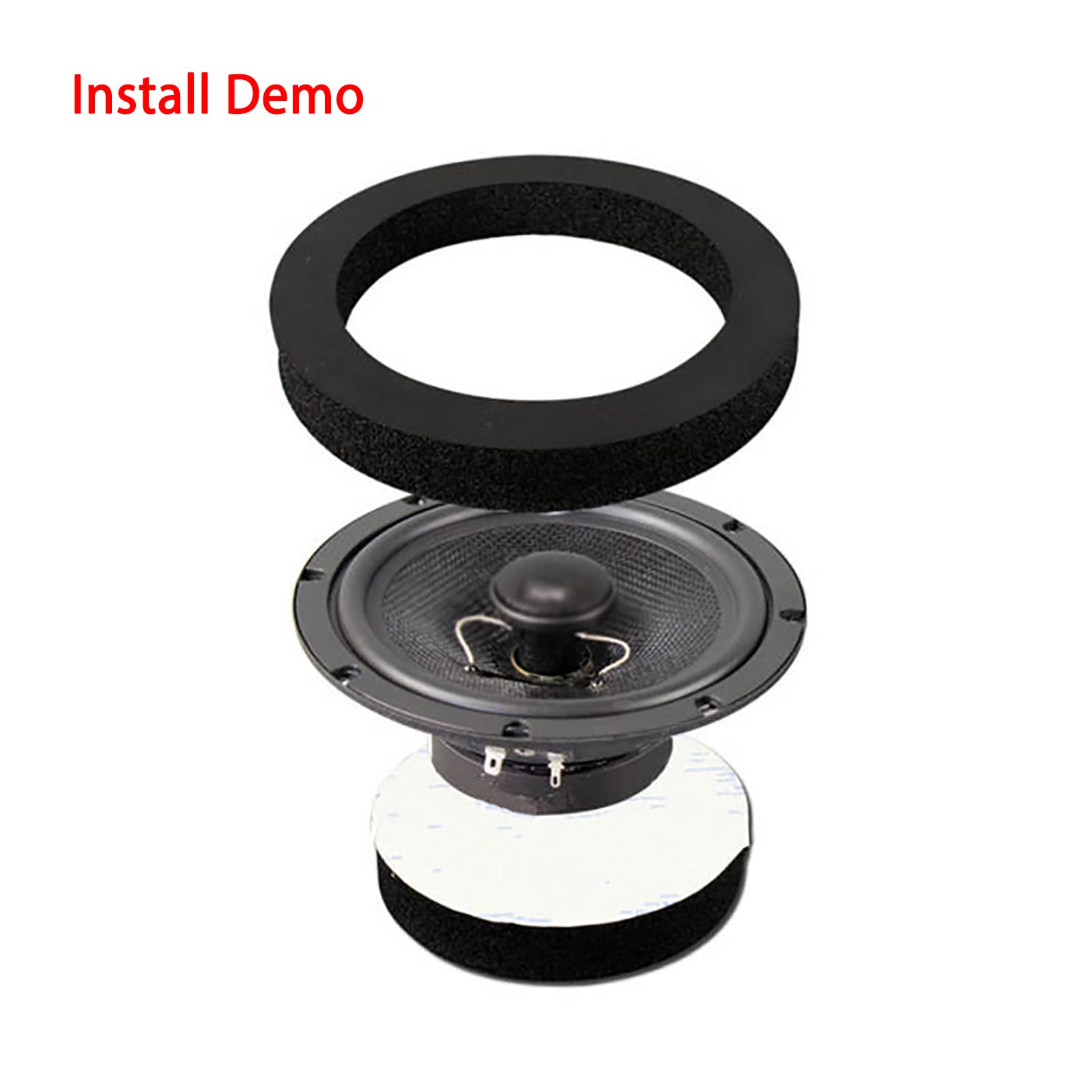 Youyien 6.5 Foam Speaker Enhancer Kit (4Pcs),Fits For 6'' 6.5'' Car Door Speaker, Universal High Rebound Sponge Bass Blocker Kit