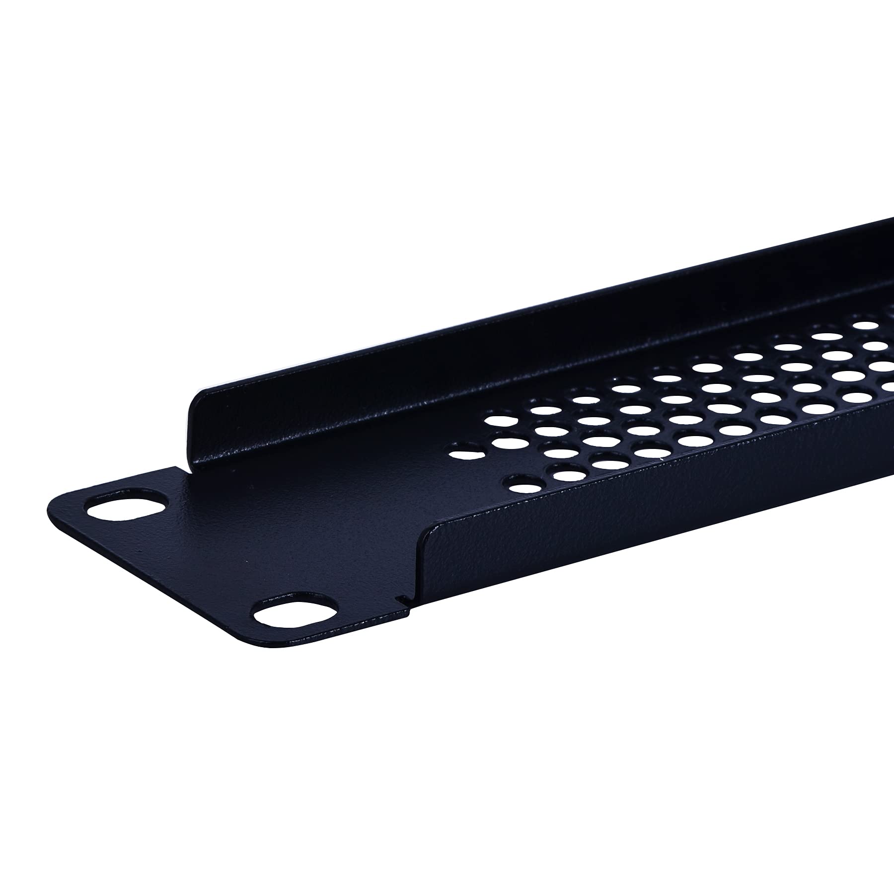 Rackpath 1U Blank Rack Mount Panel Spacer With Venting For 19In Server Rack Enclosure Or Network Cabinet   2 Pack, Black