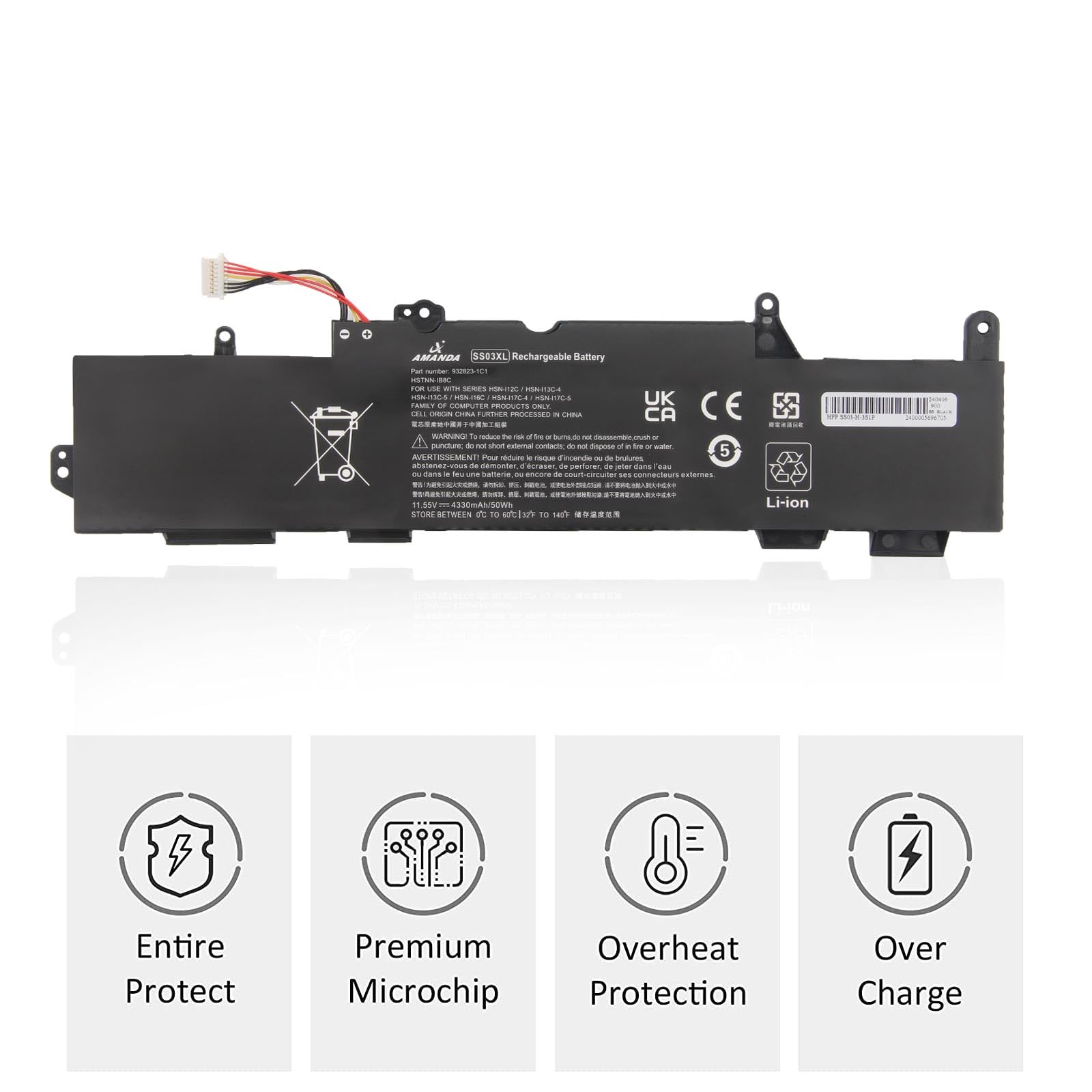 A Amanda Ss03Xl 933321 855 Battery For Hp Elitebook 840 G5 G6 Elitebook 730 735 740 745 830 836 846 G5 Elitebook 735 745 830 840