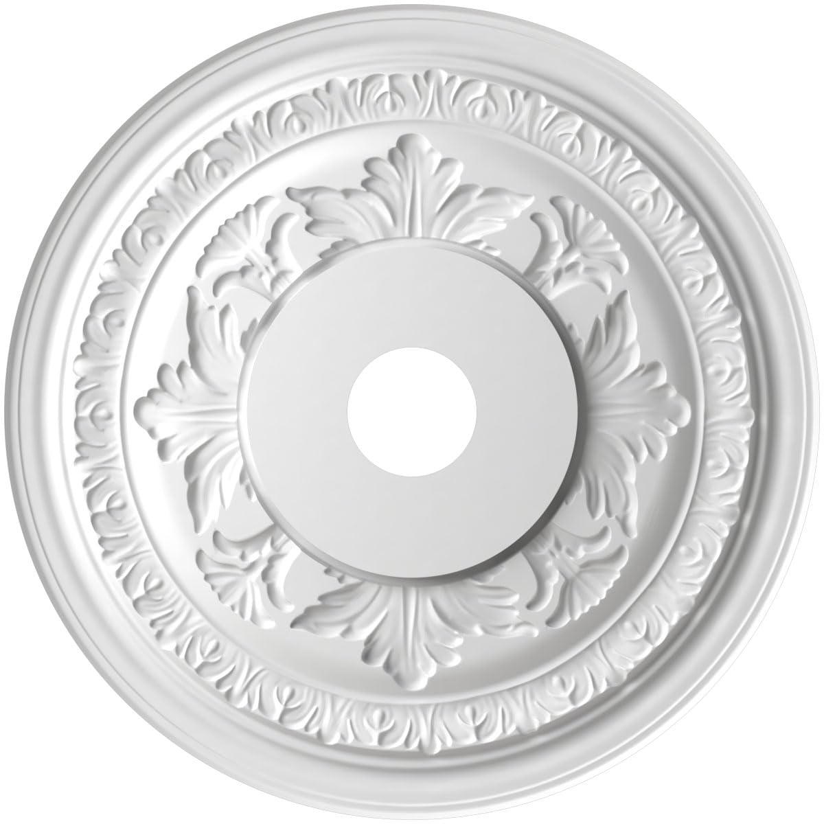 22Od X 3 1/2Id X 1P Baltimore Thermoformed Pvc Ceiling Medallion (Fits Canopies Up To 7 3/4), Metallic Black Night