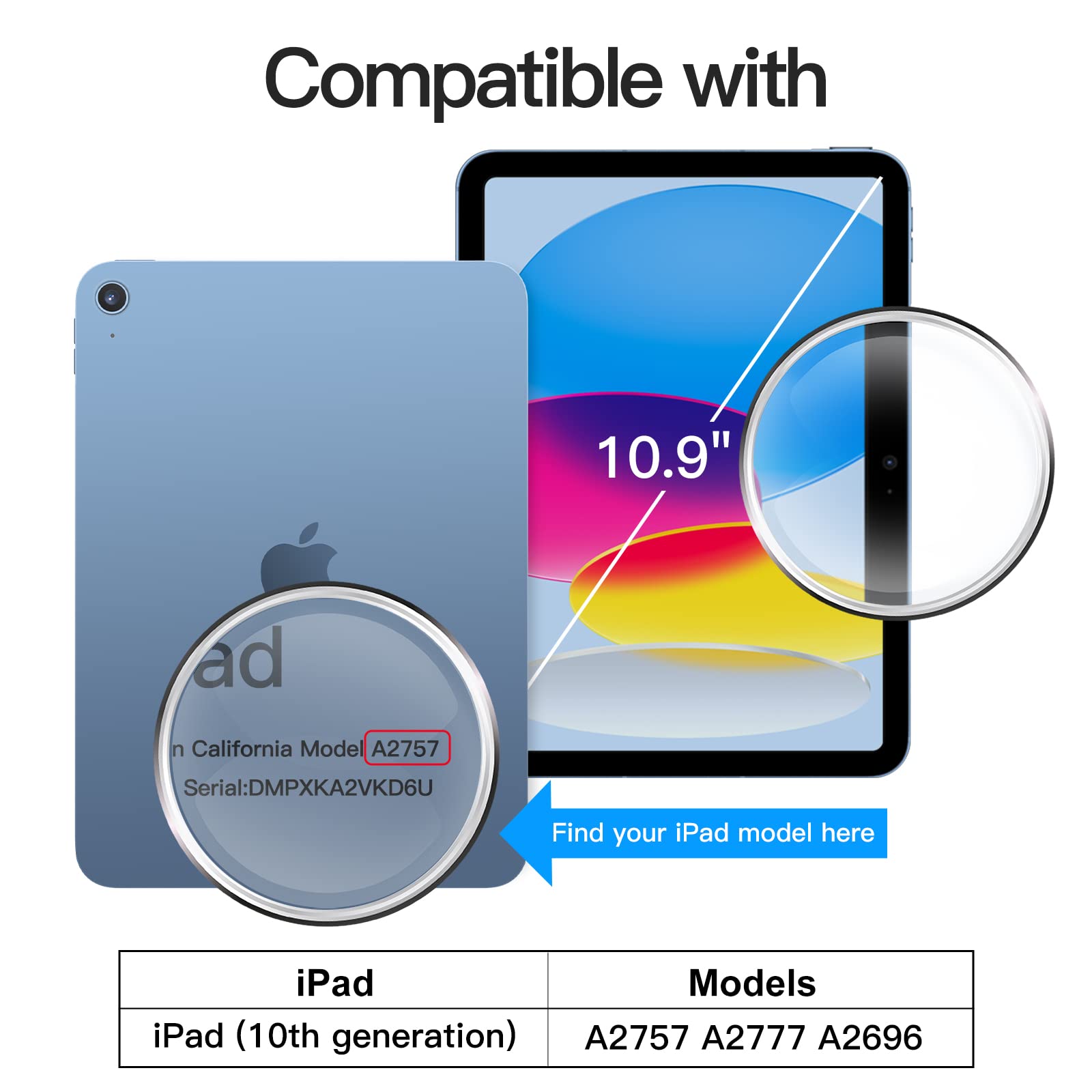 Jetech Screen Protector For Ipad 10 (10.9 Inch, 2022 Model, 10Th Generation), 9H Tempered Glass Film, Hd Clear, 3 Pack