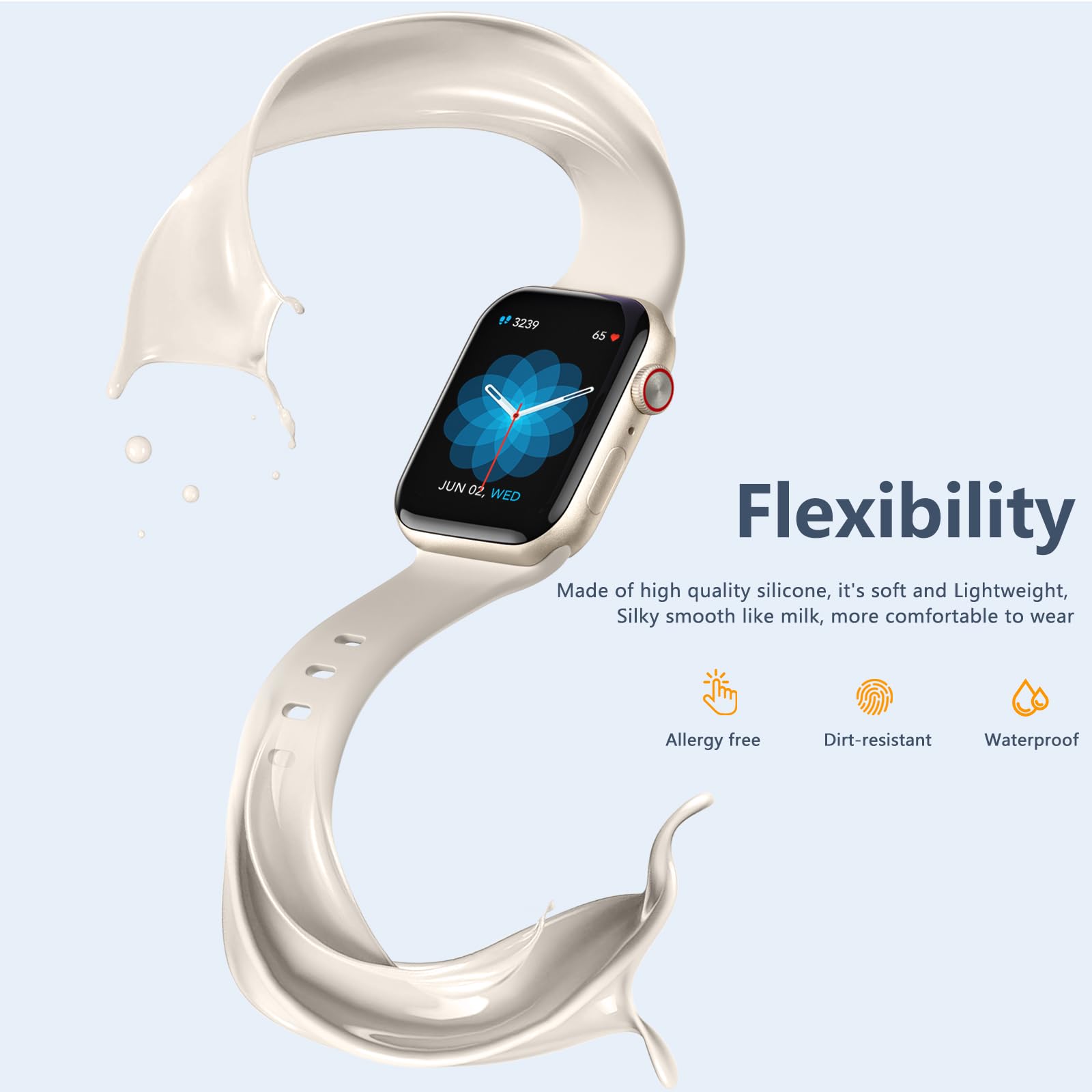 Daqin 8 Pack Sport Bands Compatible With Apple Watch Band 40Mm 38Mm 44Mm 42Mm 41Mm 45Mm 46Mm For Women Men, Soft Silicone Sport