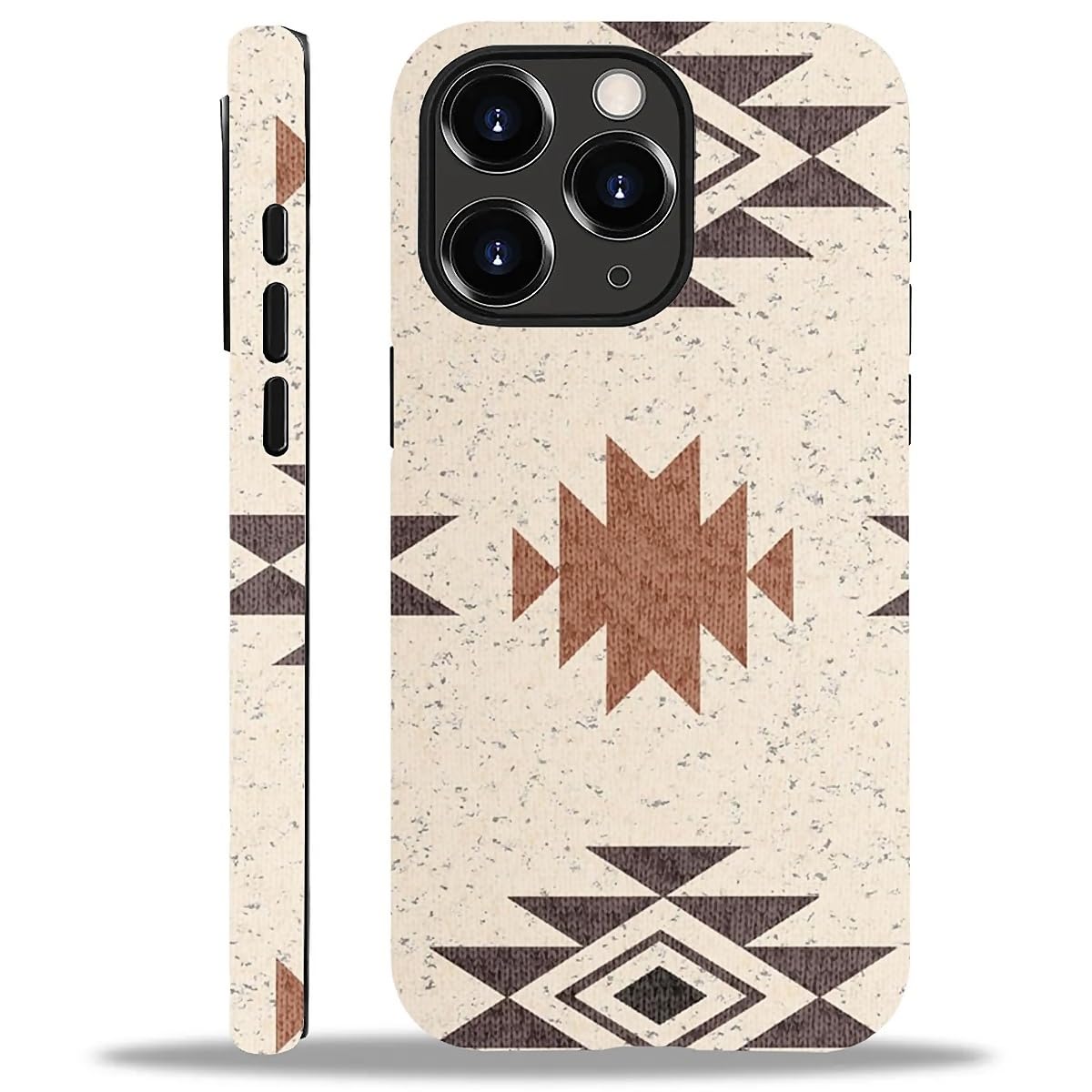 WANKBLC Compatible with iPhone 11 Pro Matte Case, Western Boho Aztec Pattern for Girl Full Body Design Soft Silicone Drop Shock 