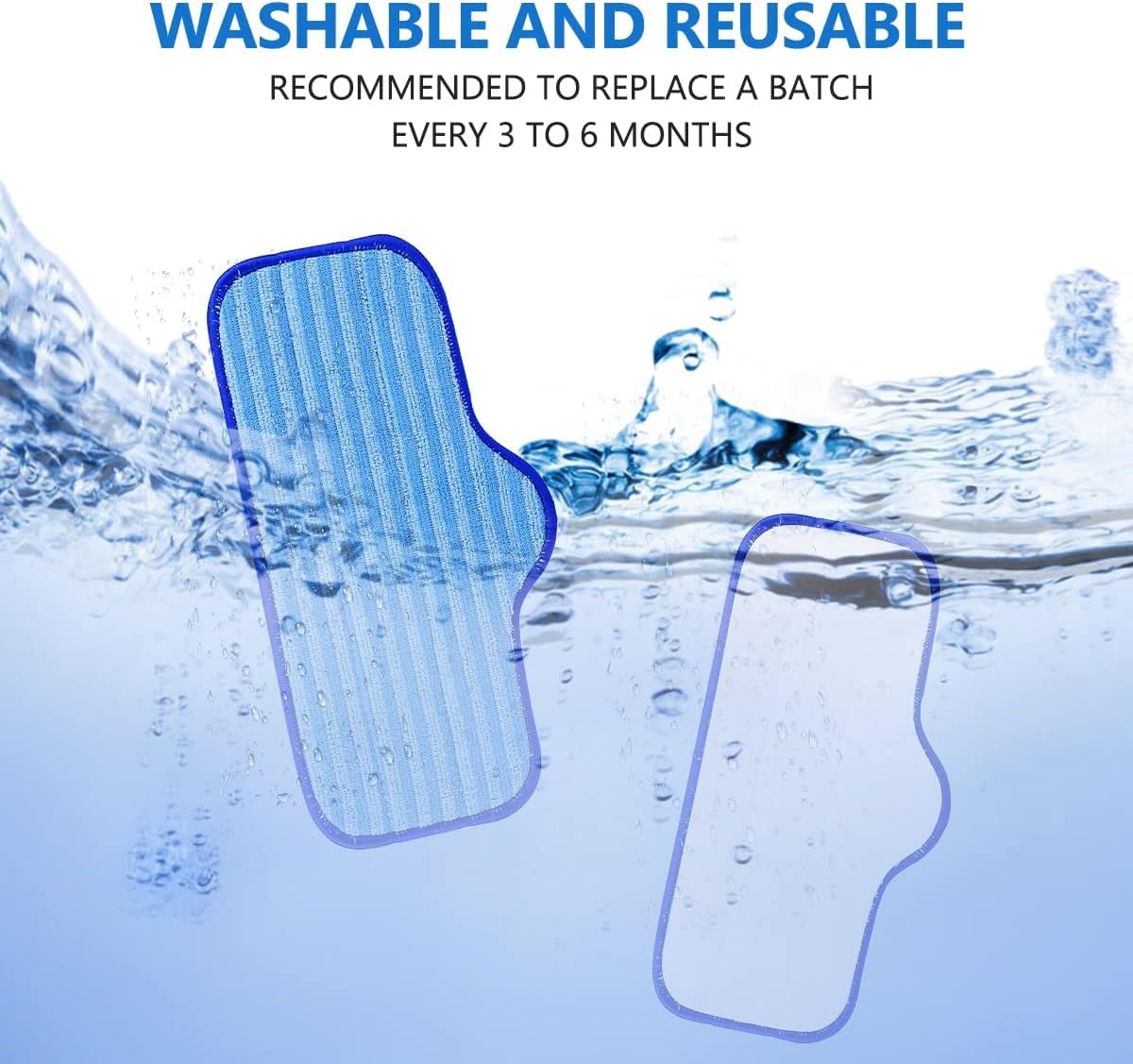 Keepow Microfiber Pads For Dupray Neat Steam Cleaner, 10 Pack Washable Pads