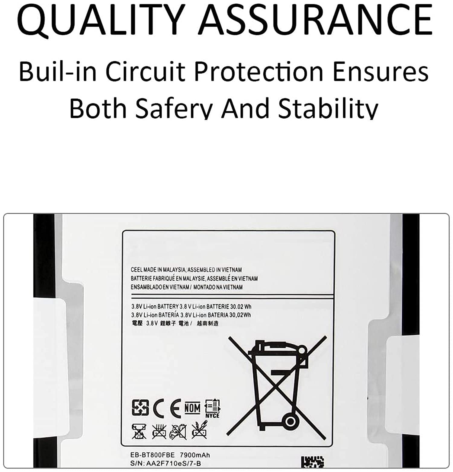 Eb Bt800Fbu Eb Bt800Fbc Tablet Battery Replacement For Samsung Galaxy Tab S 10.5 Sm T800 Sm T801 Sm T805 Sm T805C Sm T805W T805Y