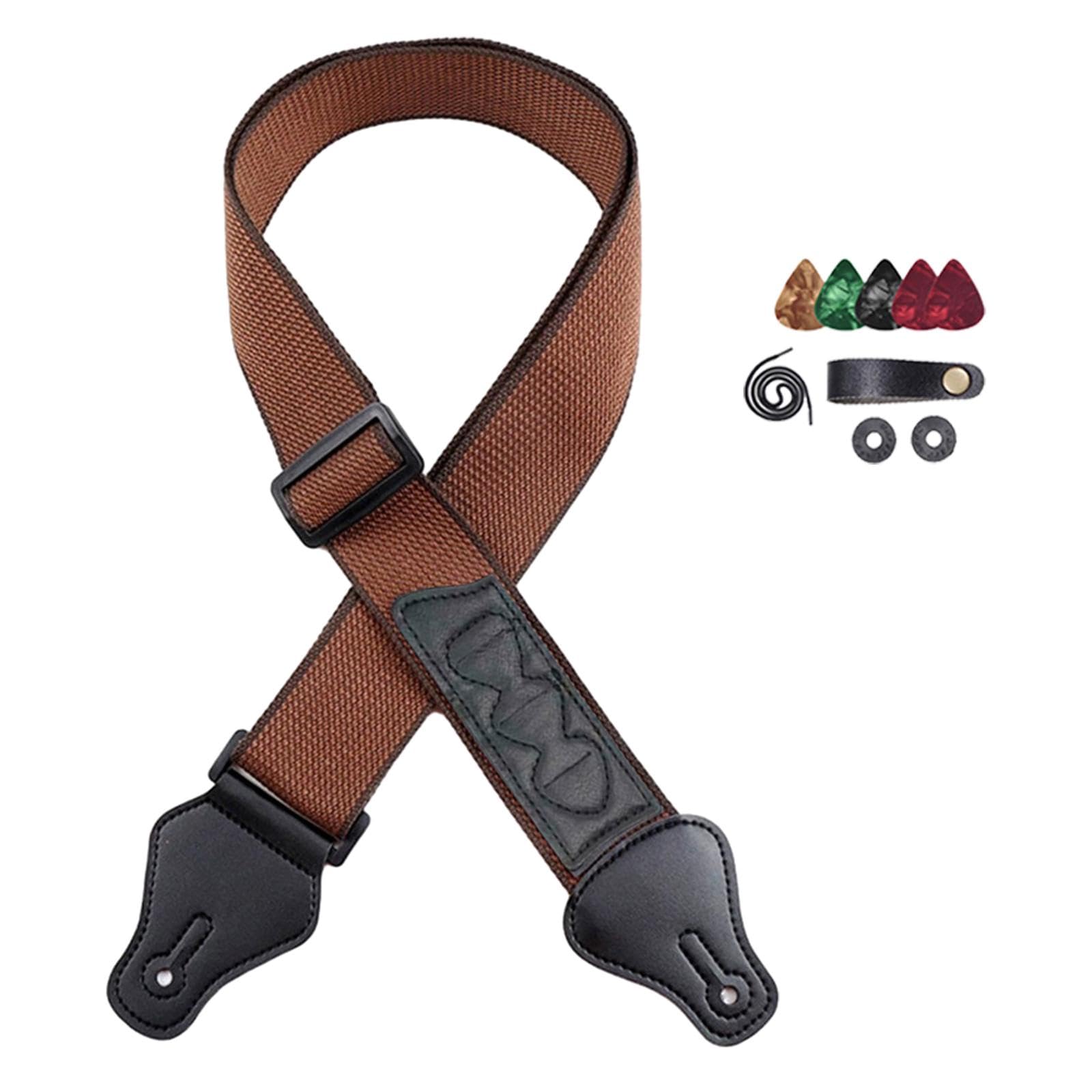 SECRET DESIRE Guitar Strap with Pick Holders Guitar Shoulder Straps Belts for Bass Guitars Khaki|Guitar accessories|tools gear g