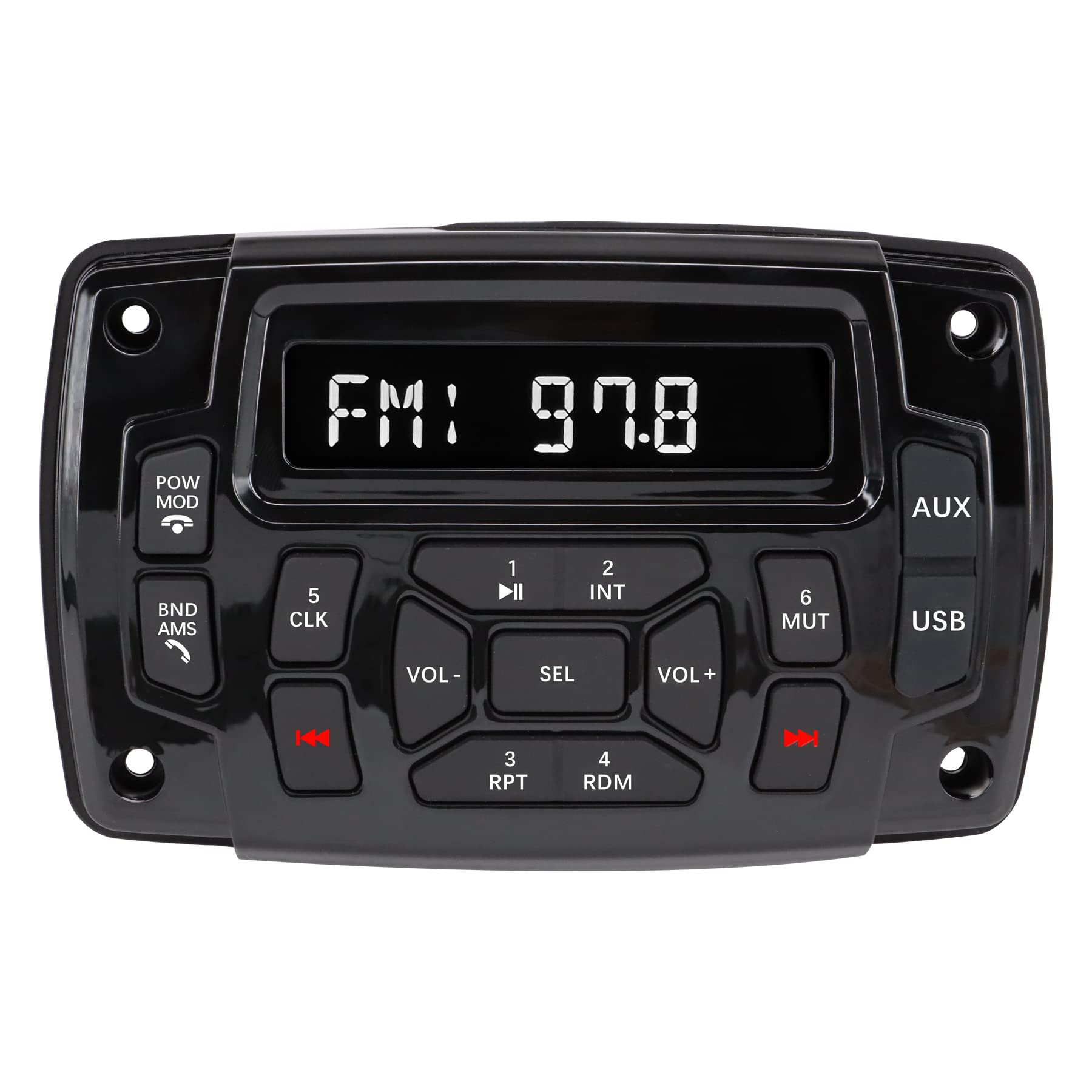 Citreal Marine Stereo Audio Radio Bluetooth Car Stereo Receivers Waterproof Player Mp3 Boat Media With Am/Fm Music Radio Usb Inp