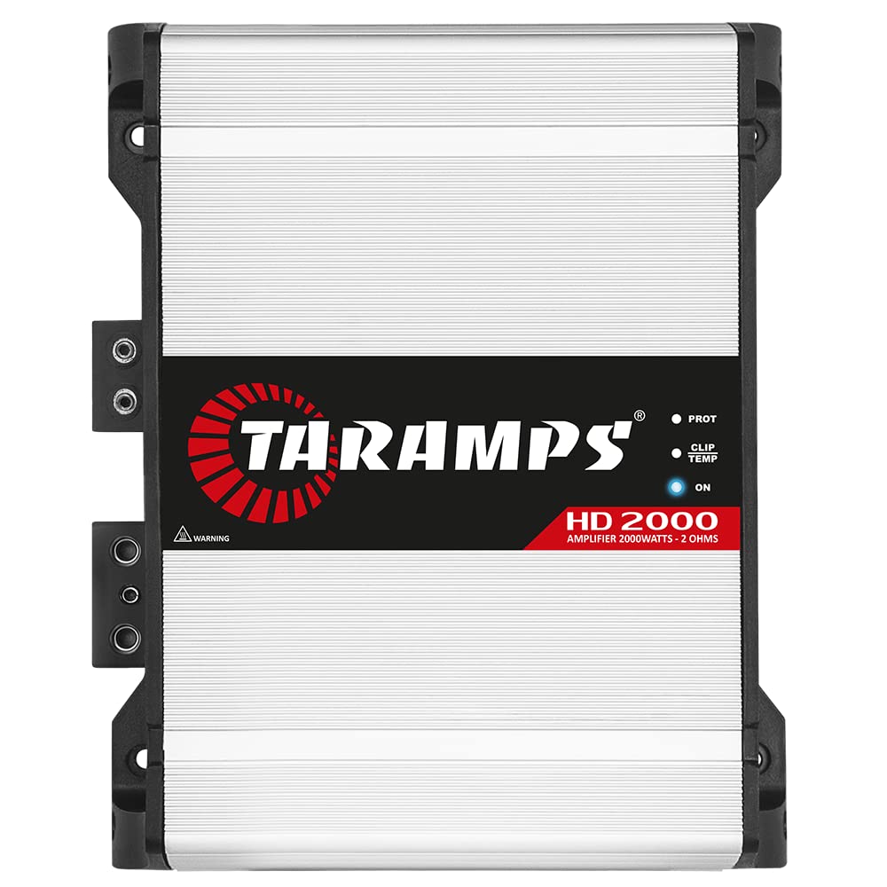 Taramps Hd 2000 2 Ohms 1 Channel 2000 Watts Rms Max Full Range Car Audio, Monoblock, Led Monitor Indicator, Class D Amplifier, C