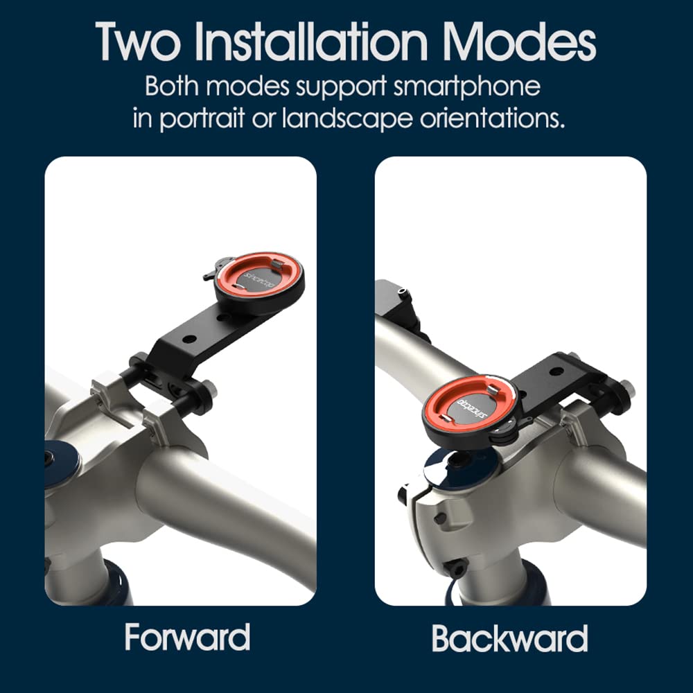 Sincetop Mountain Bike Phone Mount, Out Front Bcycle Cell Phone Holder - 1S Quick Lock And Release Aluminum Stem/Handlebar Phone