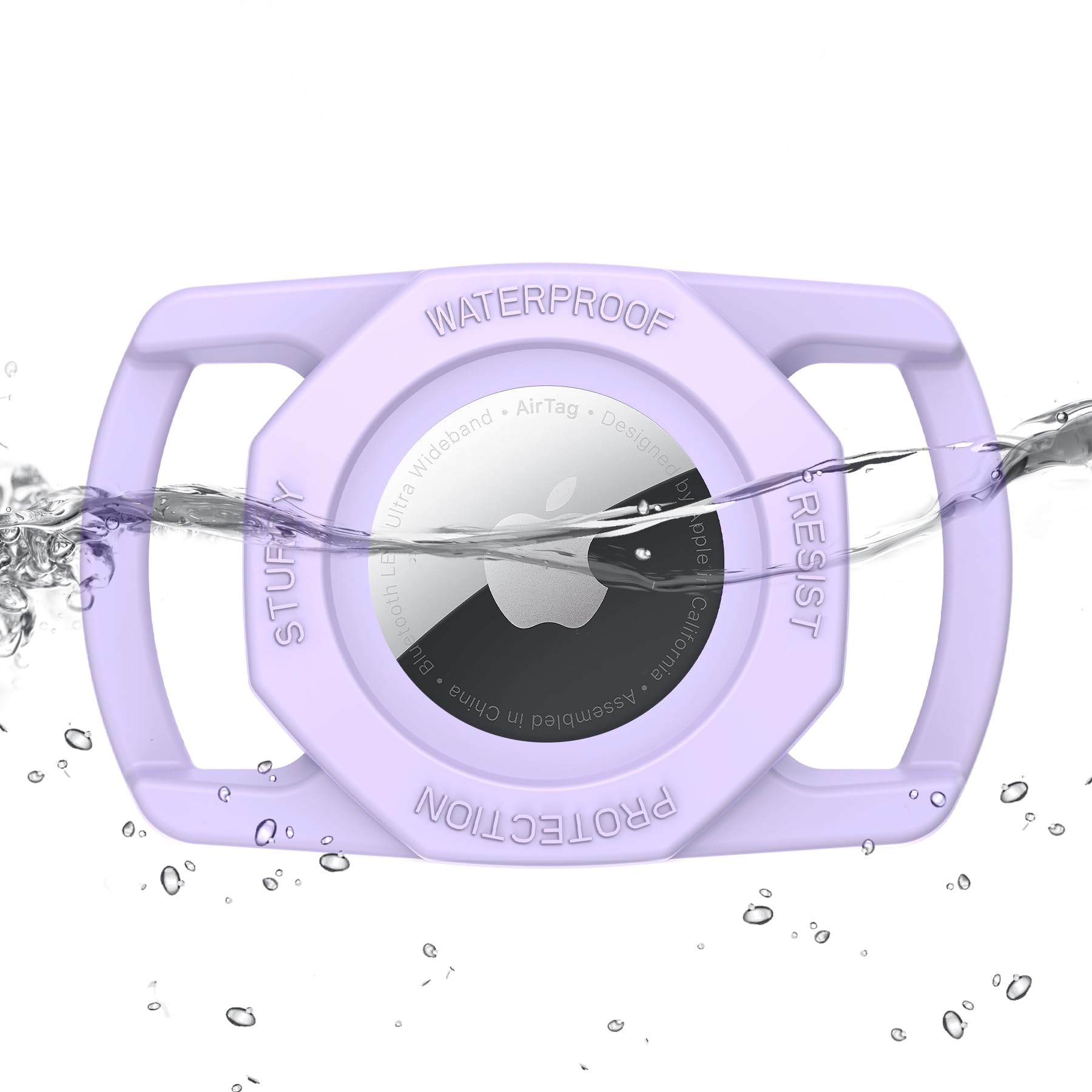 Sankala Airtag Dog Collar Holder, Waterproof Airtag Case For Dog Collar, Tpu & Silicone Full Body Covered Anti Lost Apple Air Ta