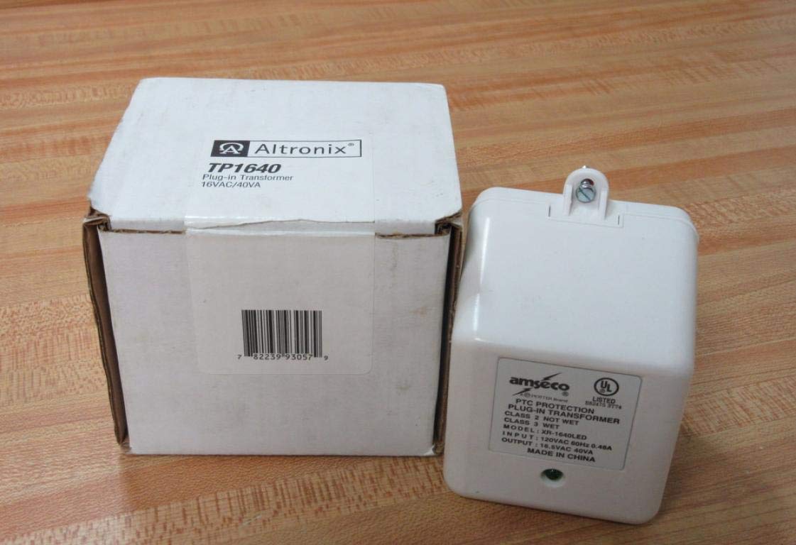 Altronix Plug In Transformr, 115V In, 16.5V Out, 40V, Grey (Tp1640)