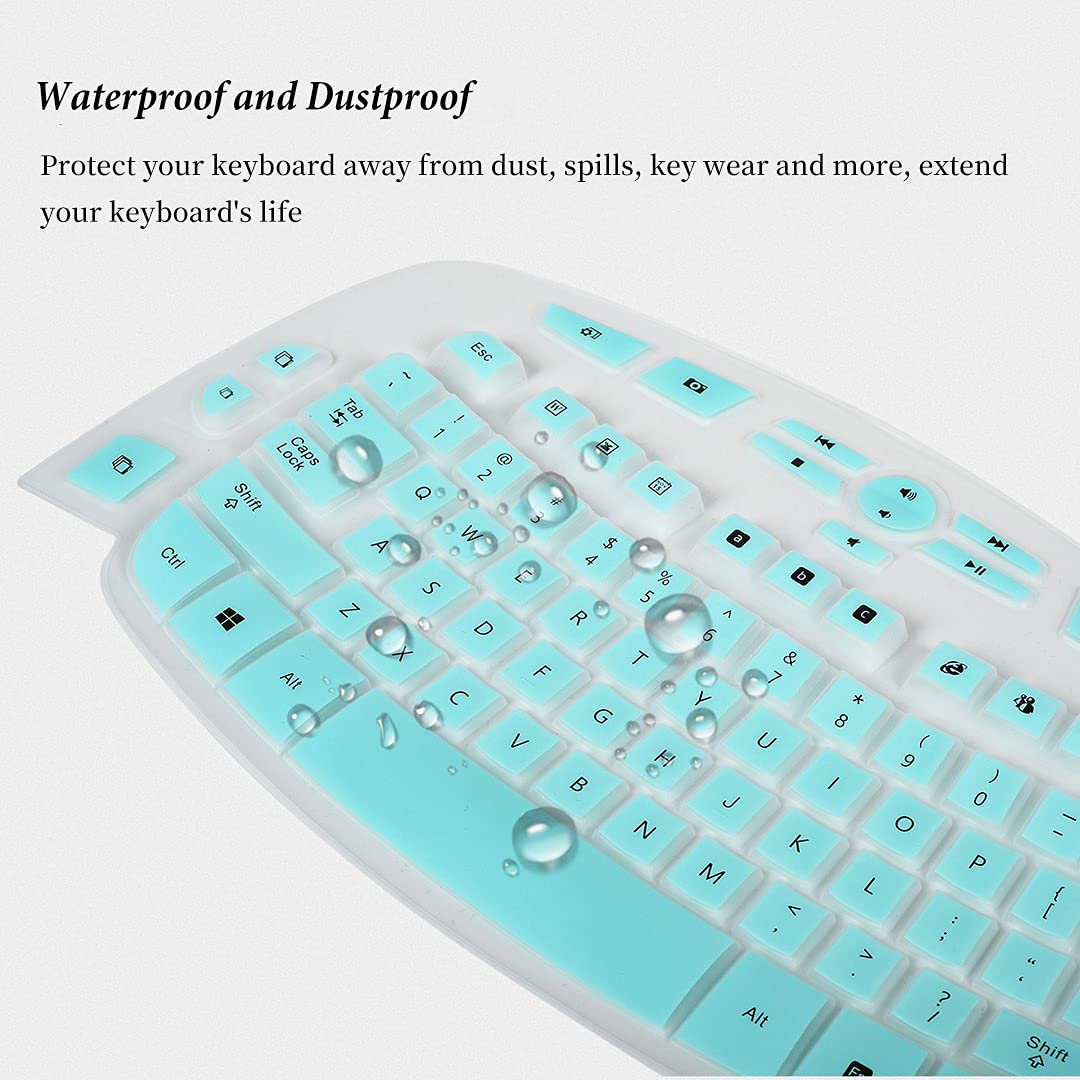 Keyboard Cover Skin Compatible With Logitech K350 Wireless Keyboard, Logitech K350 Mk550 Mk570 Accessories, Ultra Thin Logitech