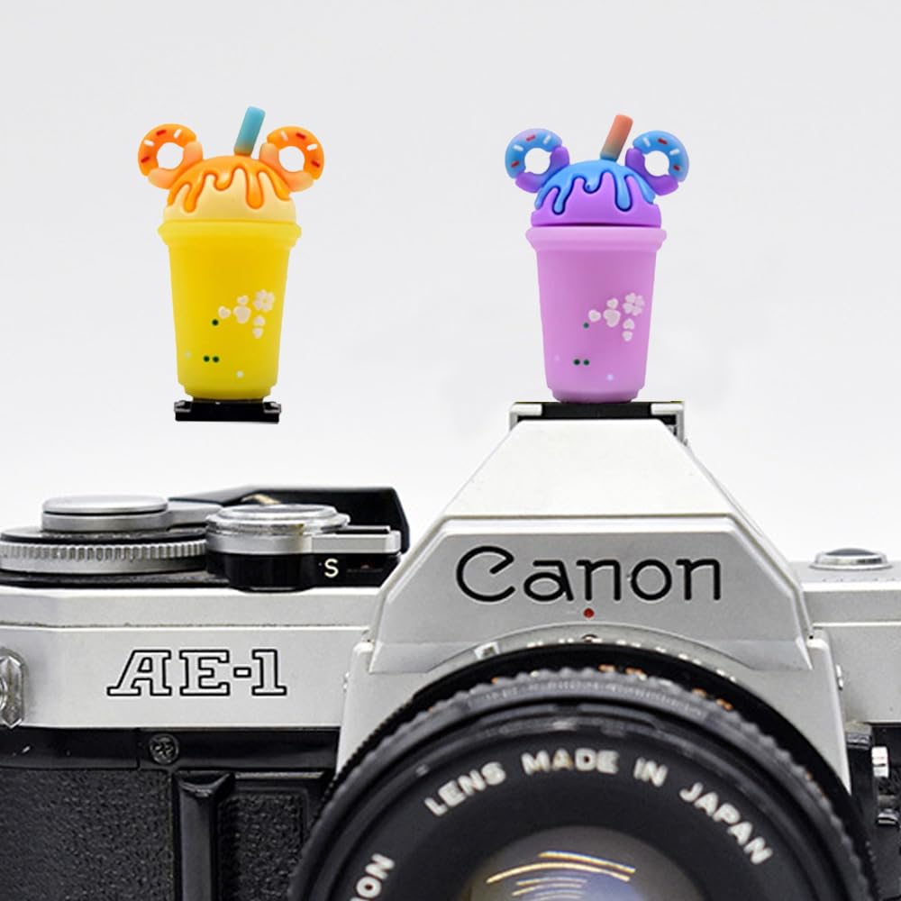 Zostland Cute Slr Camera Hot Shoe Boot Cover Cap,Cute Milk Tea Cup Shoe Protector,Compatible With Sony Fuji Canon Nikon Pentax L