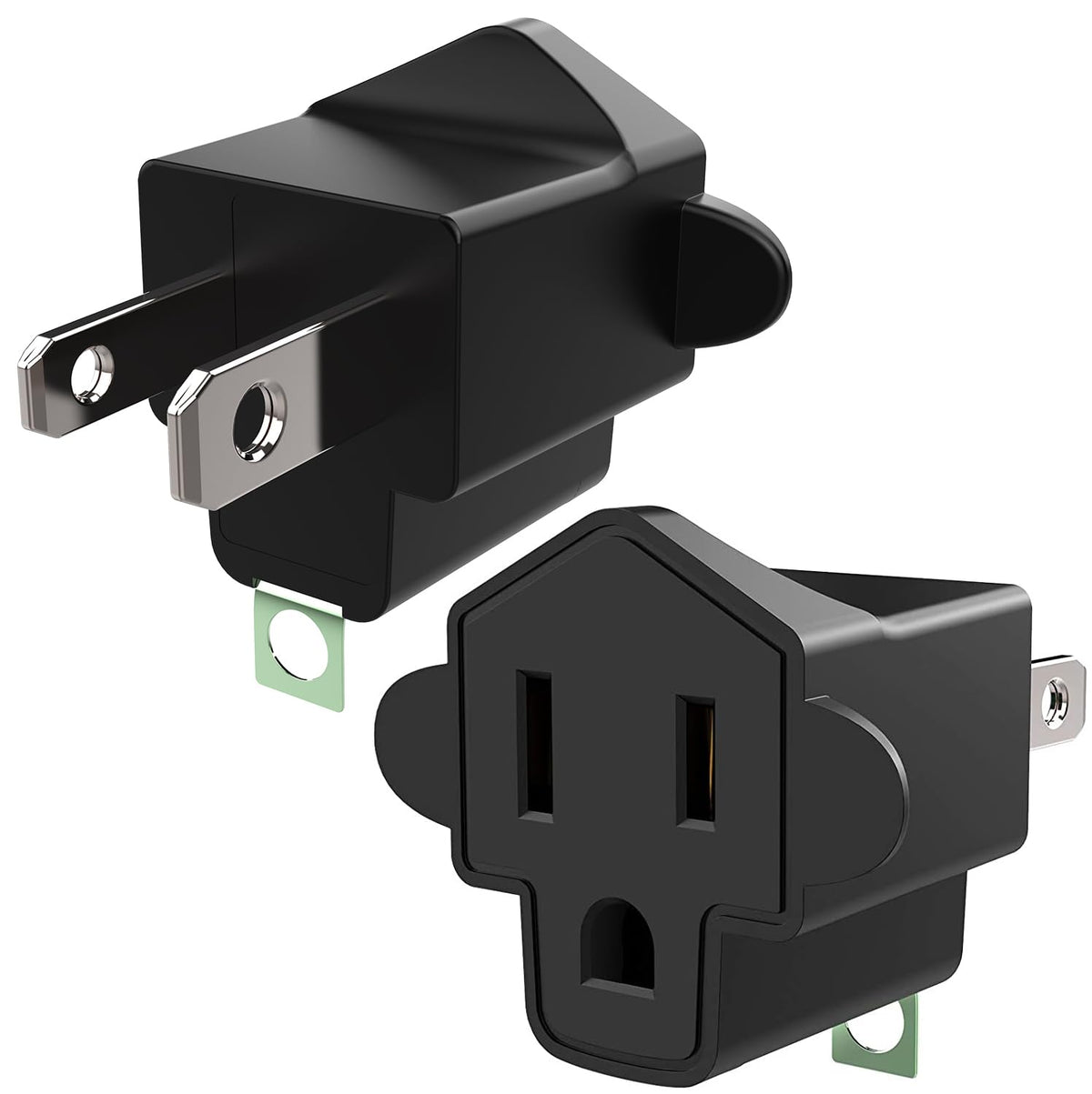 Etl 3 Prong To 2 Prong Adapter Polarized Grounding Converter Jackyled 3 Prong Adapter Converter Fireproof Material 392? Resistan