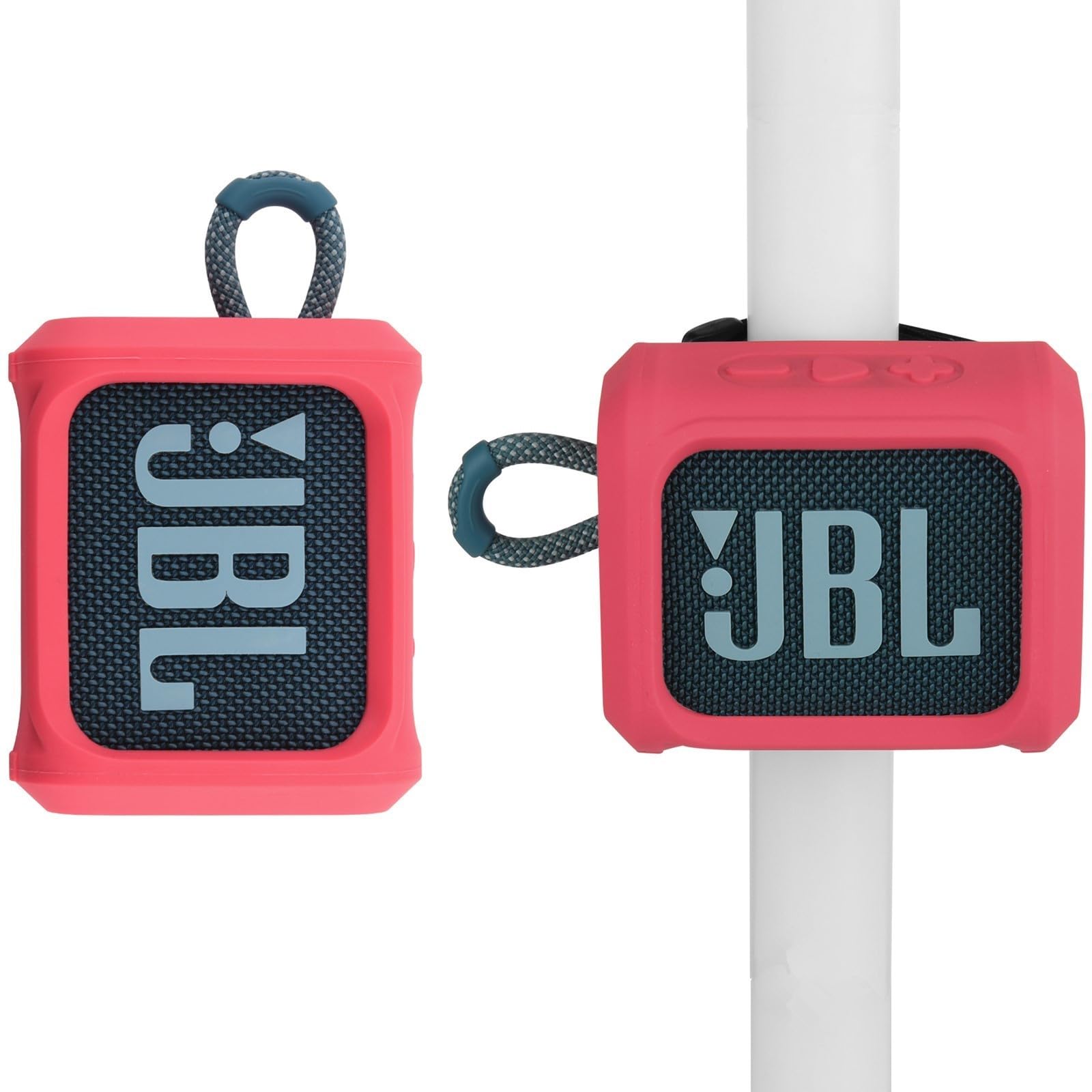 Txesign Silicone Case For Jbl Go 3 Portable Speaker With Removable Strap For Bike Golf Cart Travel Carrying Case Protective Slee