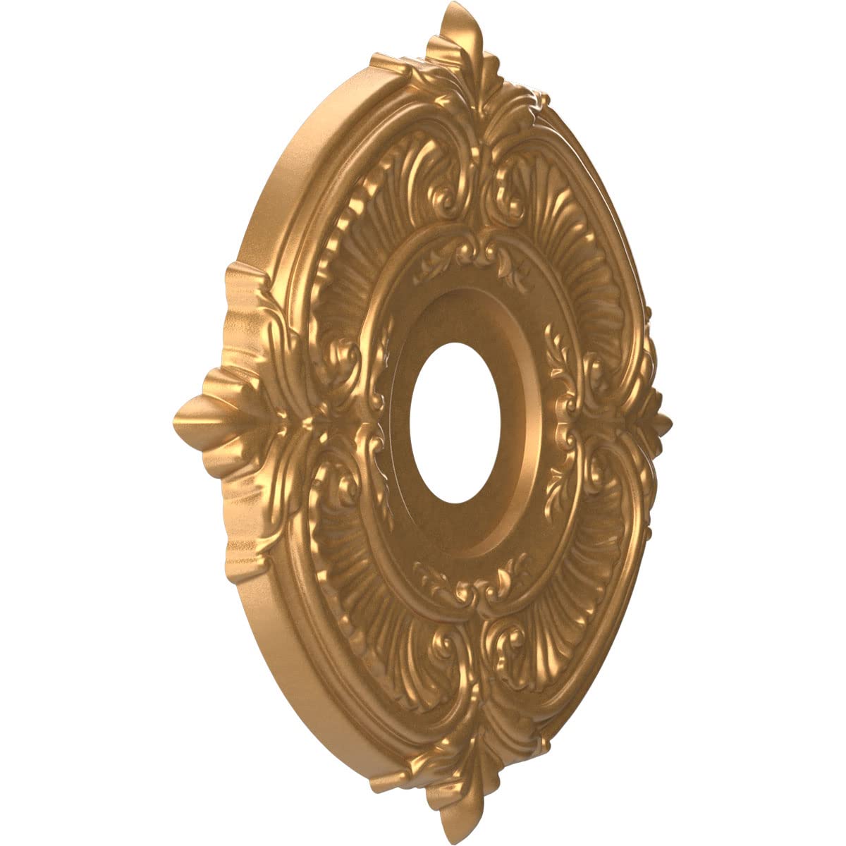 Ekena Millwork Cmp16Atbgl Attica Thermoformed Pvc Ceiling Medallion (Fits Canopies Up To 5 5/8''), 16''Od X 3 1/2''Id X 1''P, Br