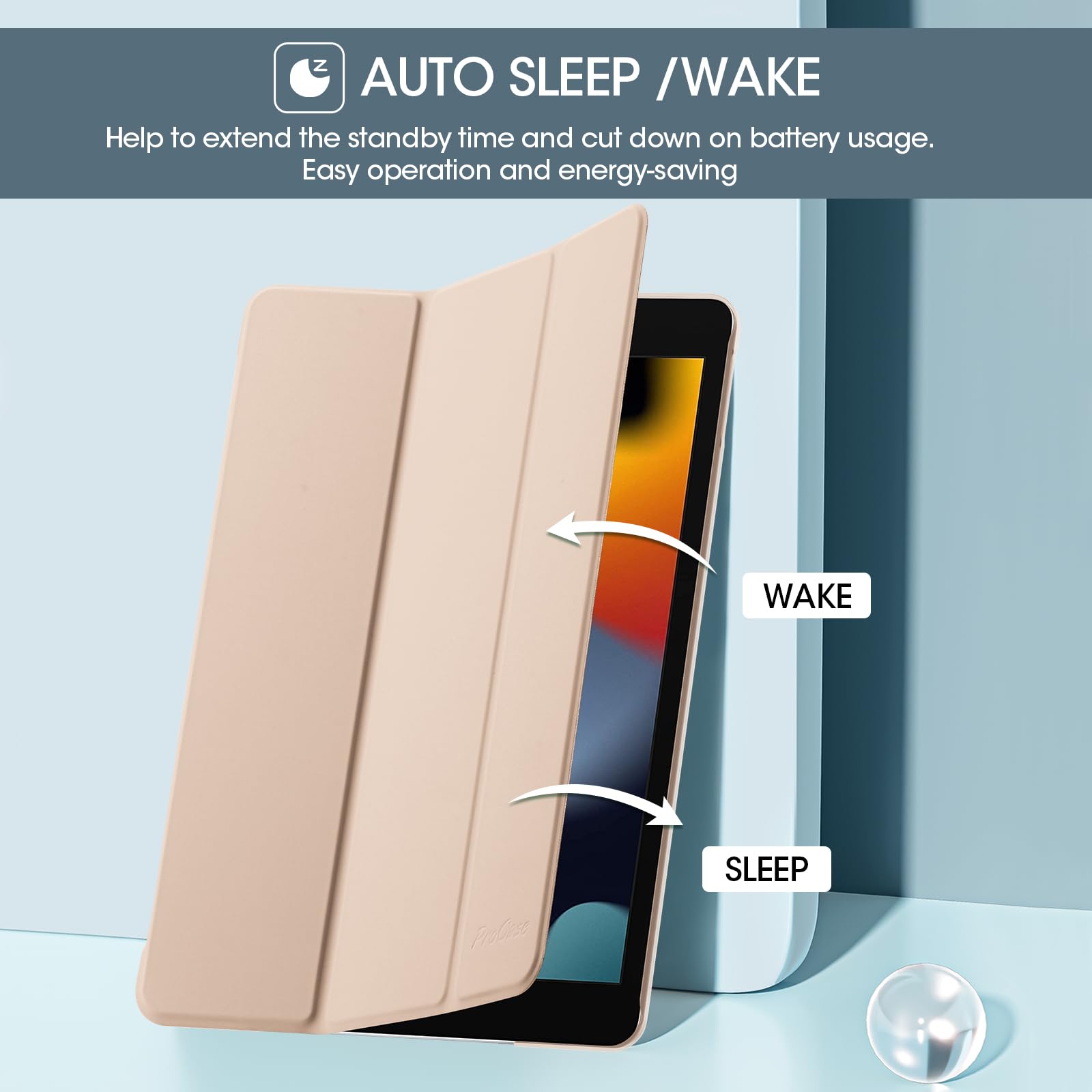 Procase For Ipad 9Th Generation 2021/ Ipad 8Th Generation 2020/ Ipad 7Th Generation 2019 Case, Ipad 10.2 Case Ipad Cover 9Th Generation  Stone