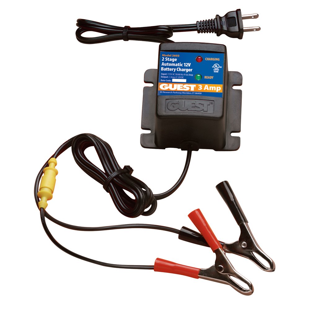Guest 2603 Marine Battery Maintainer/Charger (12-Volt, 3-Amps, Single Output)