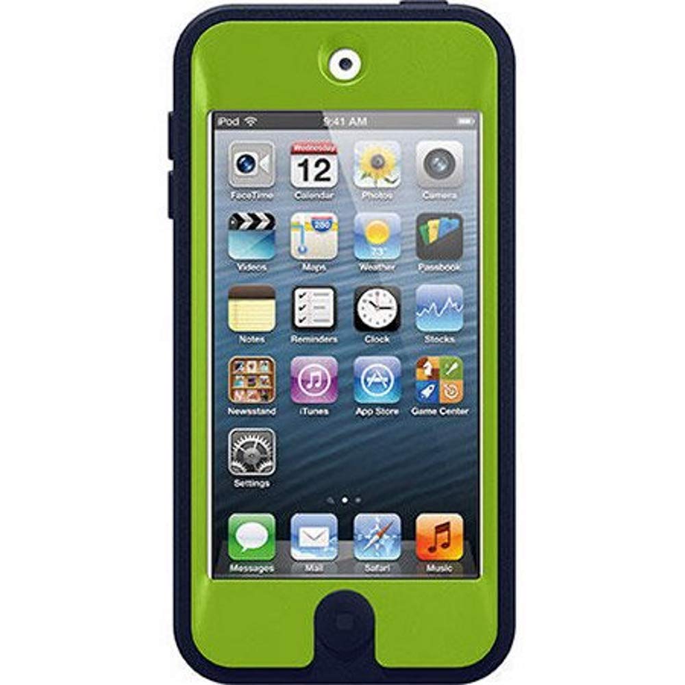 Otterbox Defender Case For Apple Ipod Touch 5Th 6Th & 7Th Gen (Only)   Non Retail Packaging   Punk (Glow Green/Admiral Blue)