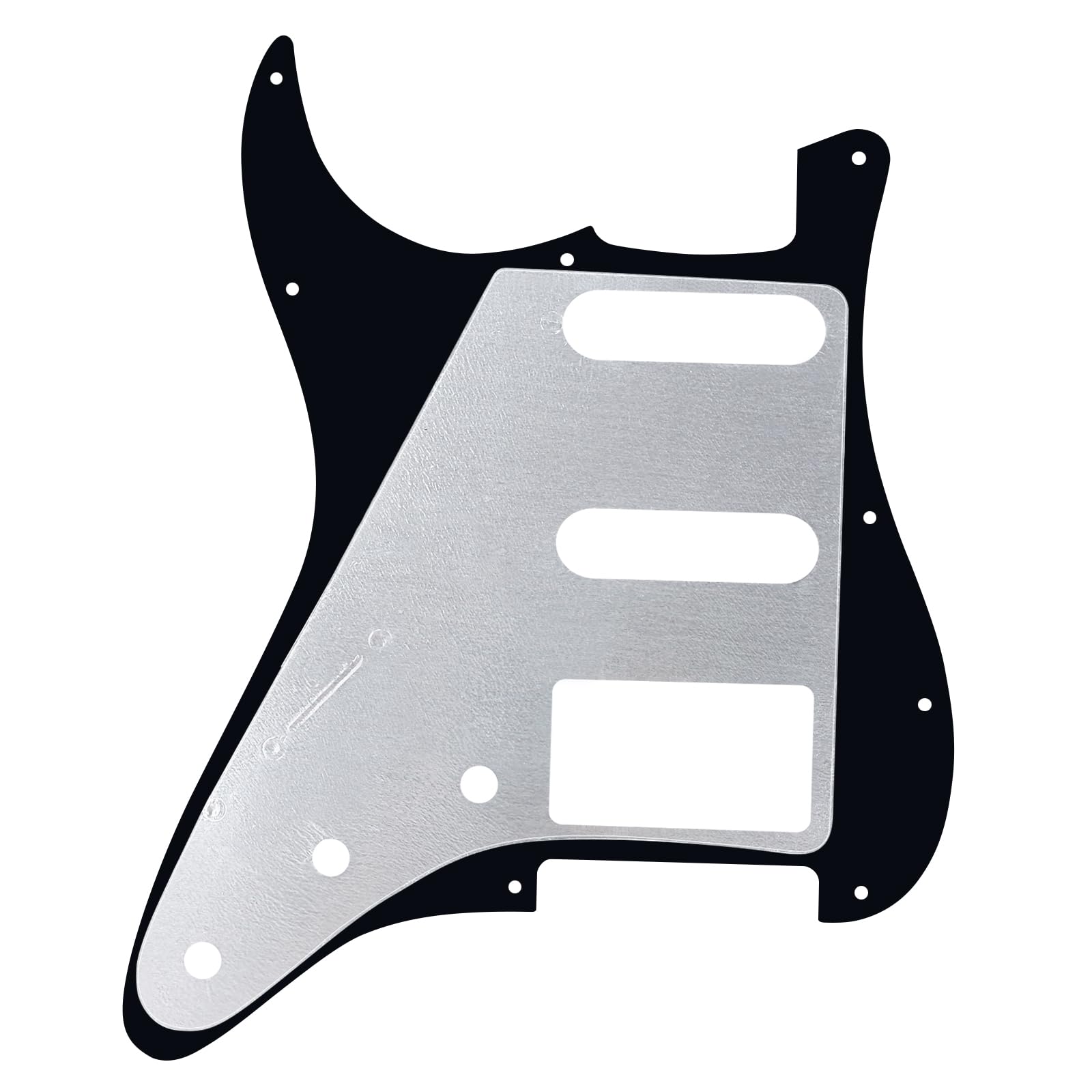 Banworks 1 Ply Strat Hss Pickguard 11-Hole Electric Guitar Pickguard Ssh Scratch Plate For Usa/Mexican Fender Modern Style Stand