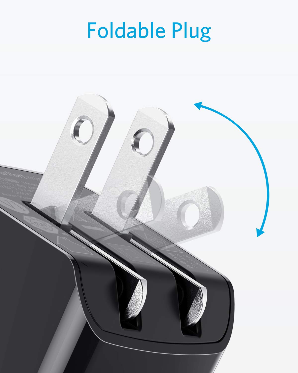 Usb Charger, Anker 2 Pack Dual Port 12W Wall Charger Adapter, Usb Charger Block With Foldable Plug, Charging Box Brick, Cube For