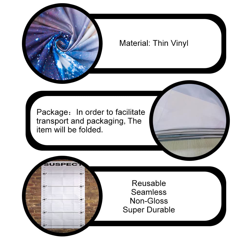 Phmojen Police Lineup Backdrop Height Chart Measurements Poster Backdrop For Photos Vinyl 9X6Ft Murder Mystery Dinner Party Phot