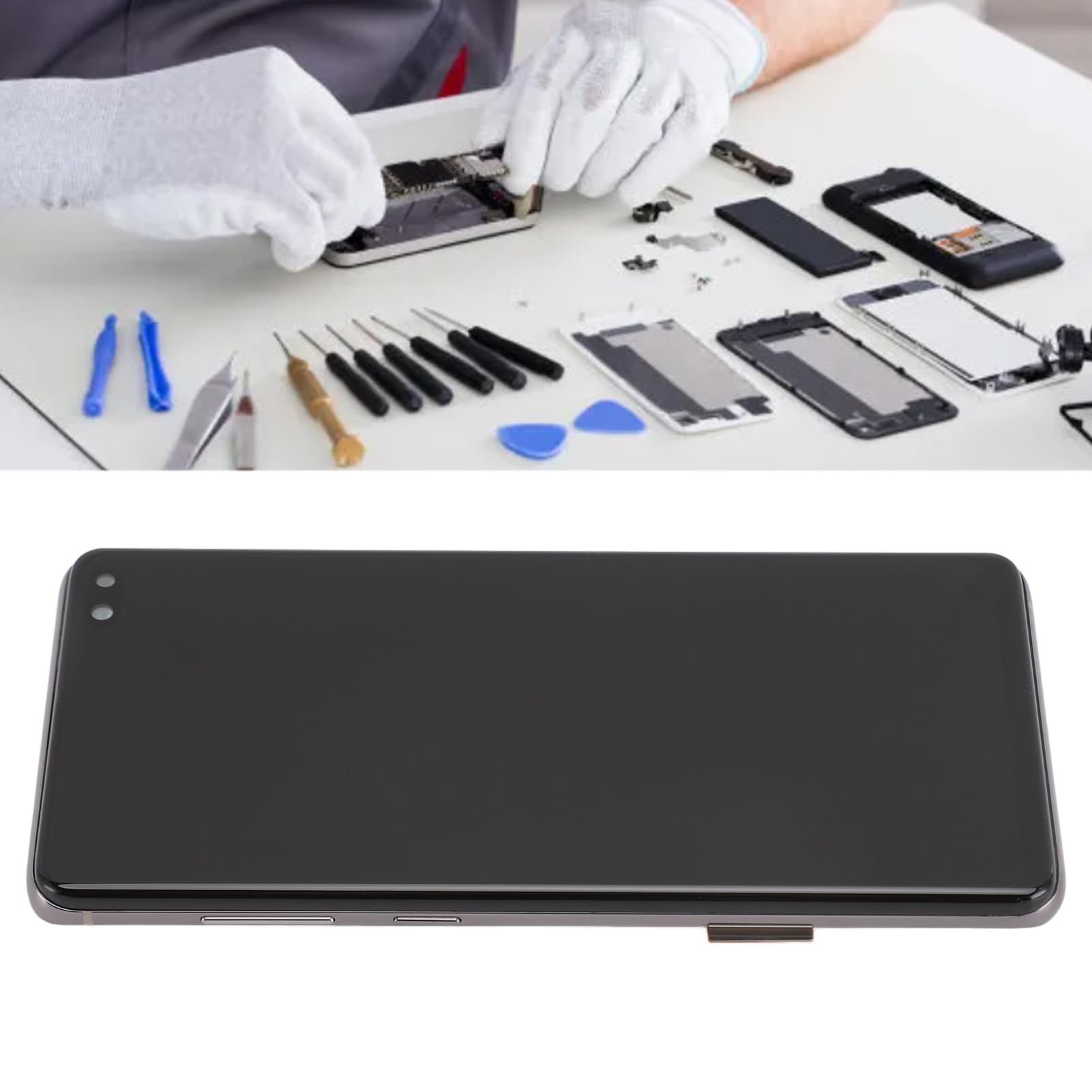 Yunseity Phone Screen Replacement For Galaxy S10 Plus, Lcd Display Touch Screen Digitizer Assembly With Frame And Repair Tools,