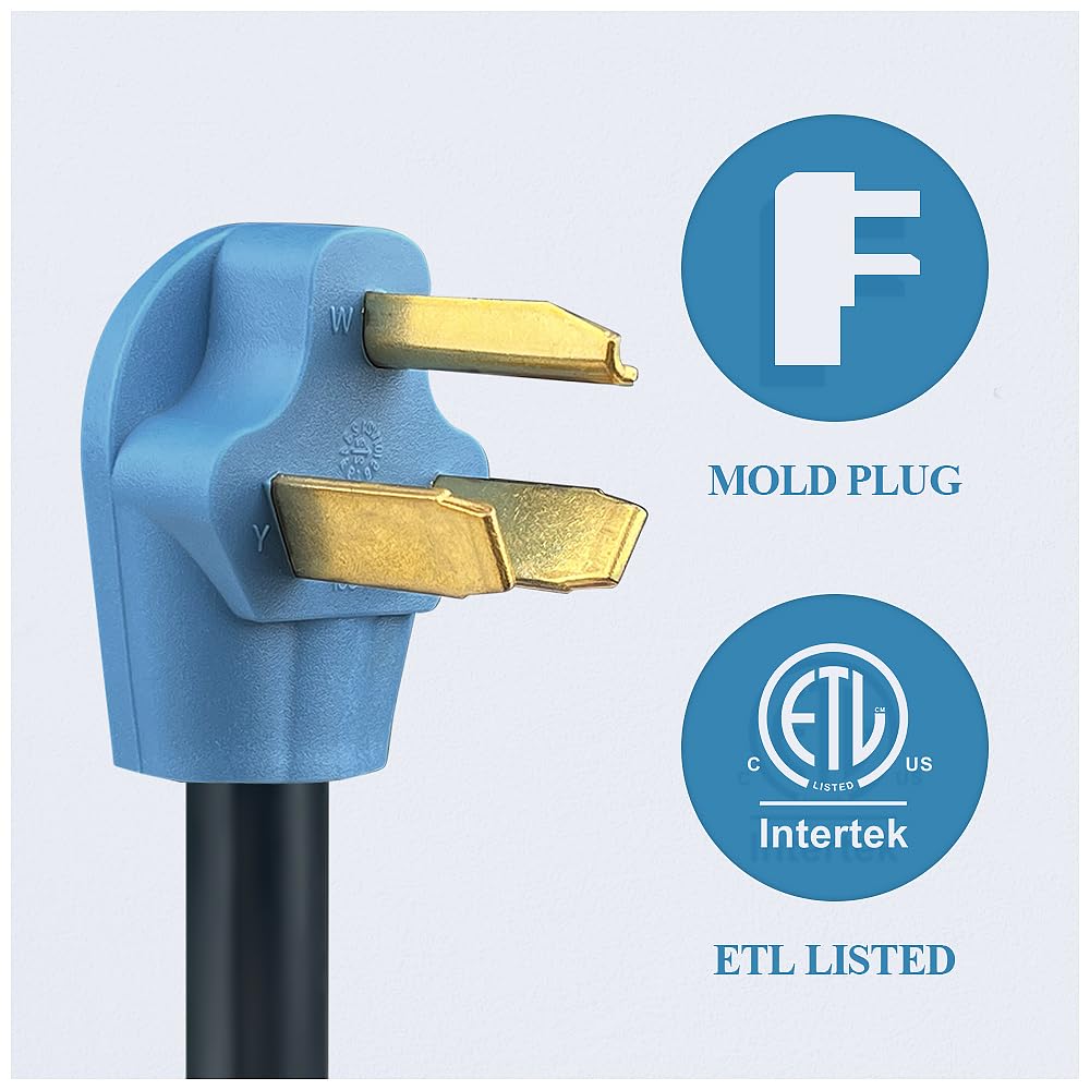 3 Prong 30 Amp Dryer Plug To 50 Amp Welder Adapter,Nema 10 30P To 6 50R 30 To 50 Amp Dryer To Welder Plug Adapter,For A 30A Drye