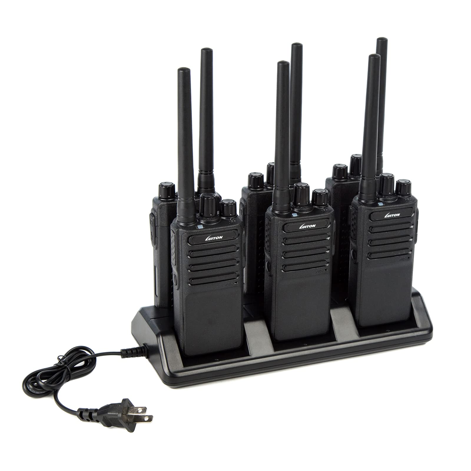 Walkie Talkies Voice Scrambler With Earpiece For Adults Outdoor Cs Hiking Hunting Travelling Long Distance 6 Pack Two Way Radio