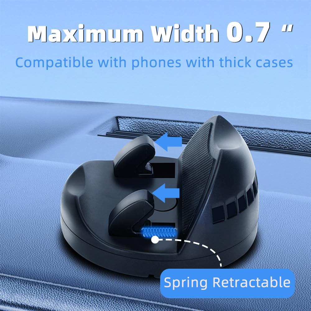 Jywybf Quick Install Dashboard Car Phone Holder, 360 Degree Rotation Car Phone Mount, Car Mount For Iphone Android, Car Dashboar