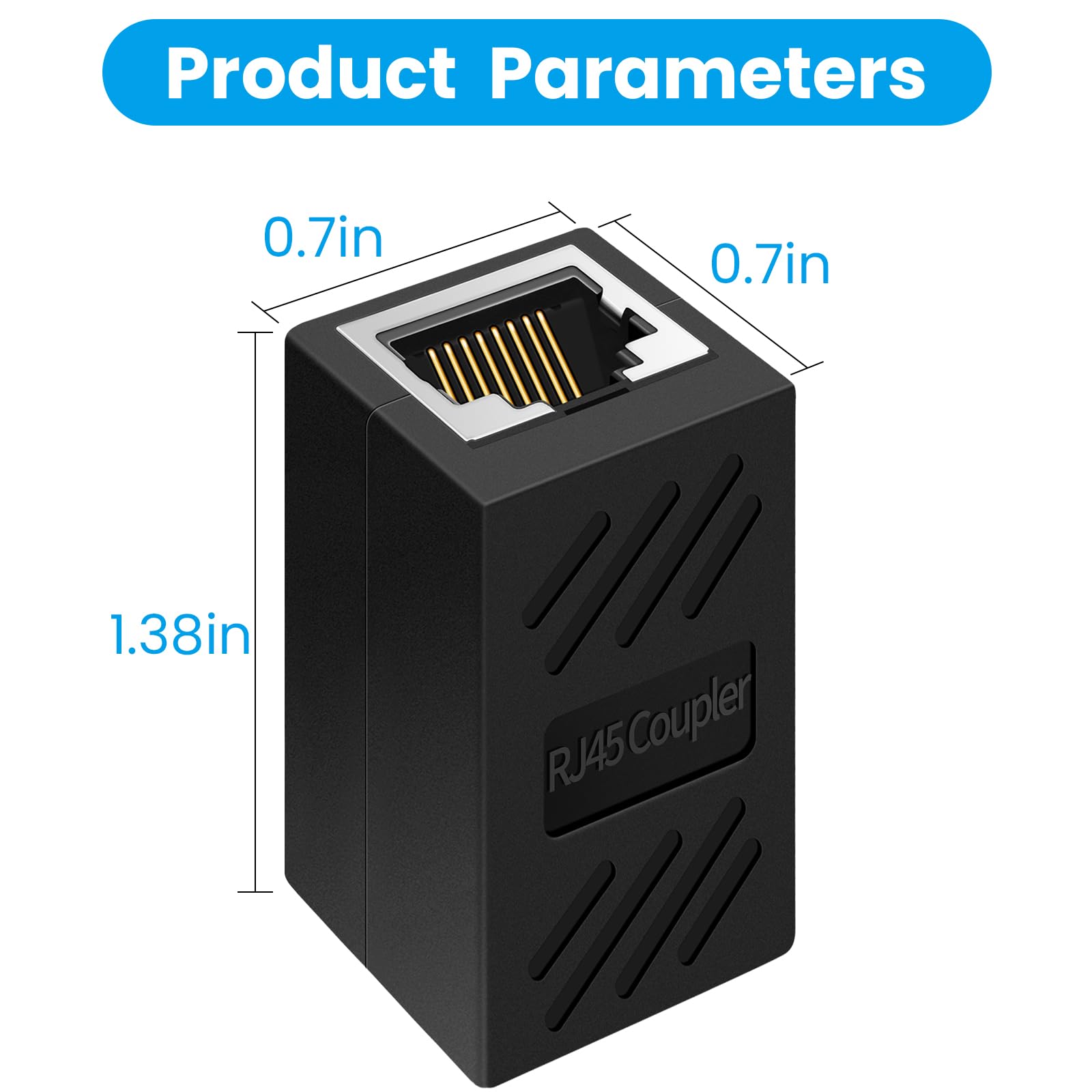 Anpkec Rj45 Coupler, Ethernet Coupler, Ethernet Network Cable In Line Coupler For Cat7/Cat6/Cat5E/Cat5, Ethernet Network Cable E