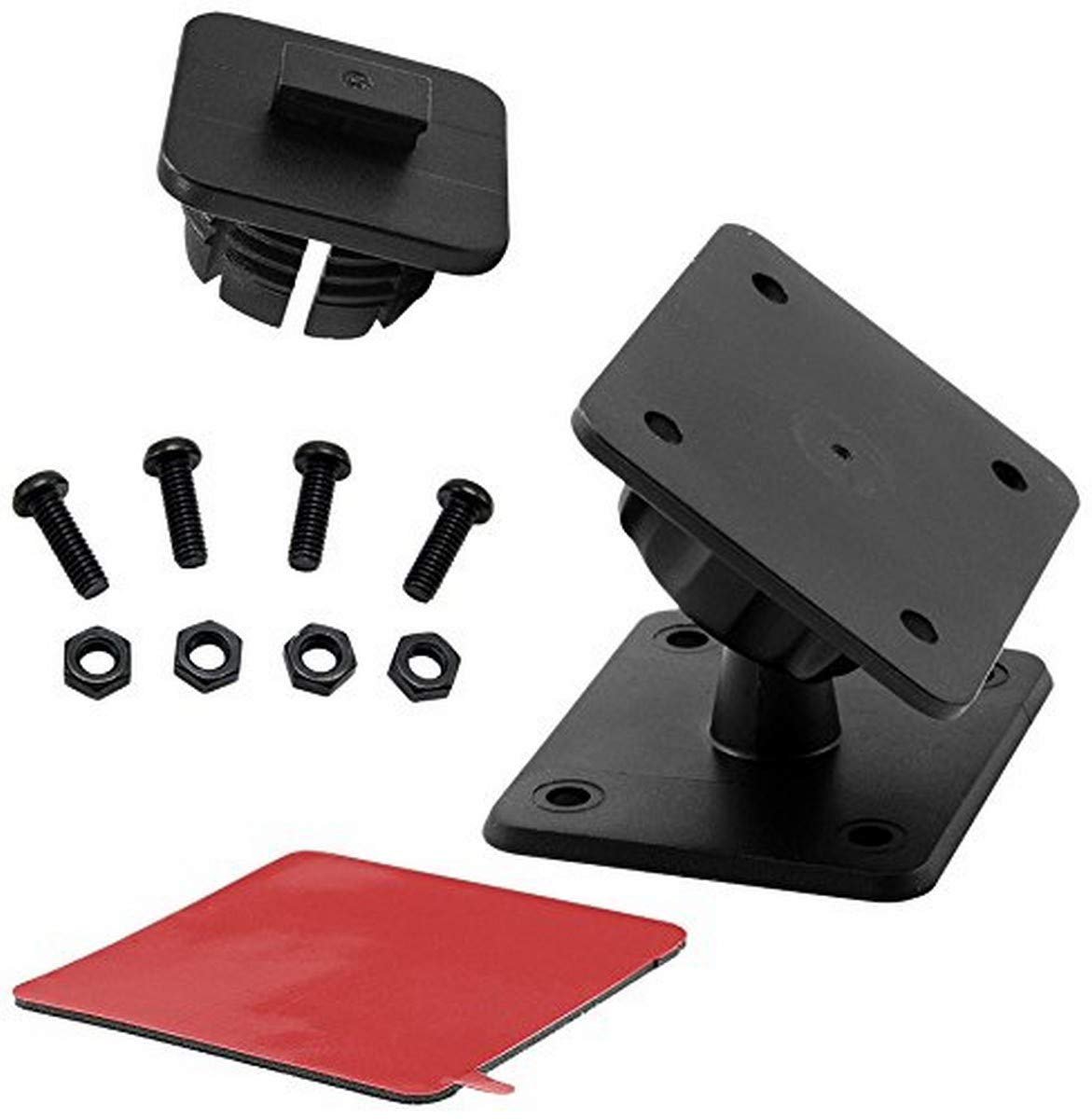 ARKON Mounts Satellite Radio Drill-Base Mount for Sirius XM | Single-T Compatible | For Satellite Radios| Low-Profile Design | Powerful Adhesive Mount | Additional 4-Hole AMPS Adapter | APSRVHBKIT