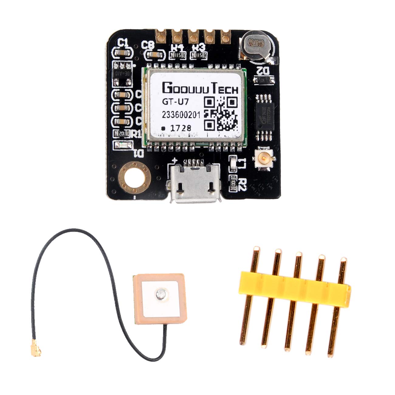 Geekstory GT-U7 GPS Module GPS Receiver Navigation Satellite Positioning NEO-6M with 6M 51 Microcontroller STM32 R3 + IPEX Activ