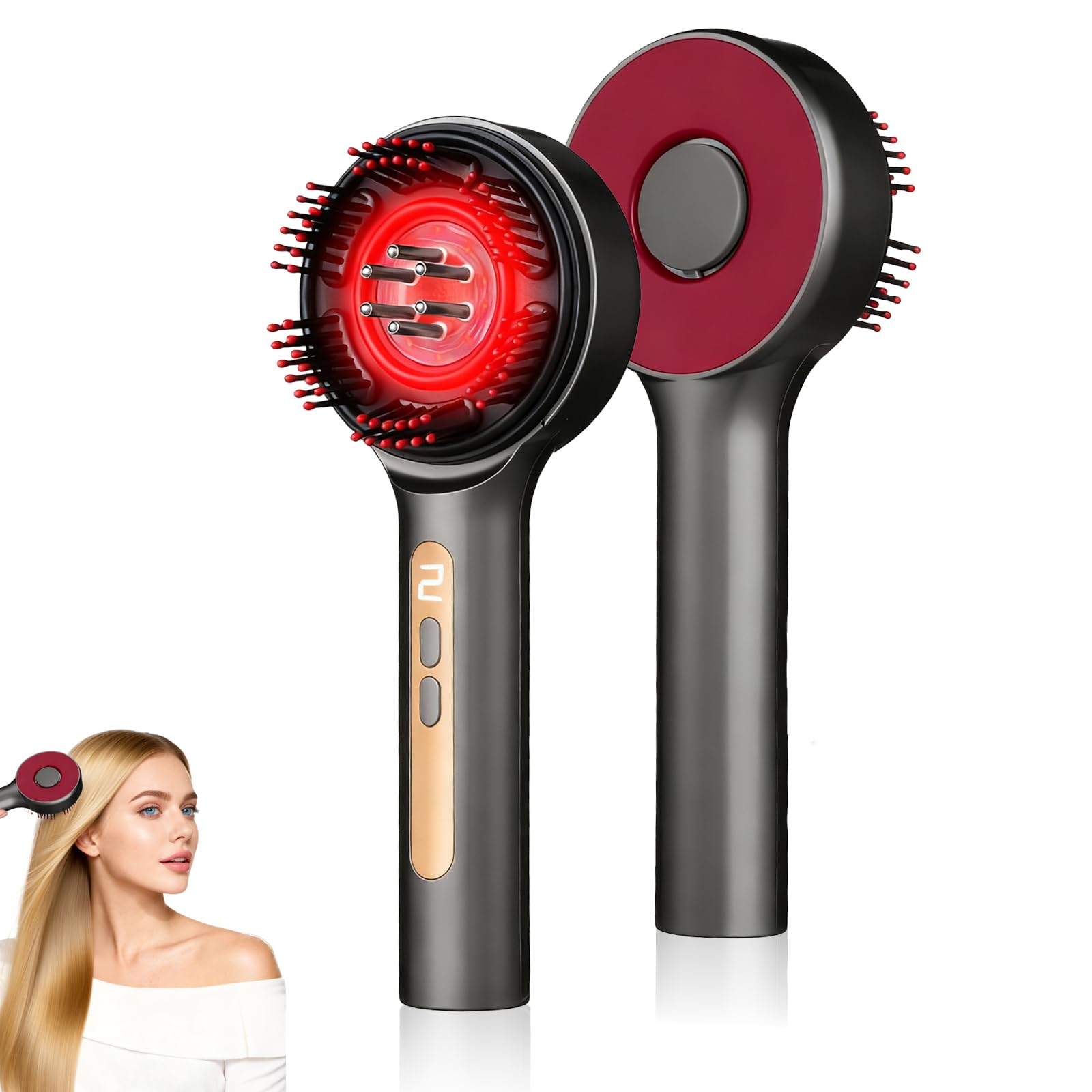 Gewaizhuan Scalp Massager, 3-in-1 Hair Oil Applicator, Cordless Electric Hair Massager, IPX7 Waterproof, Portable Scalp Brush fo