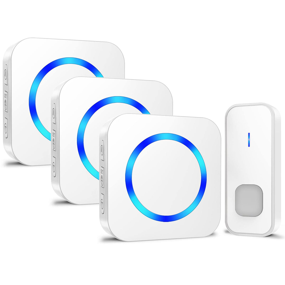 Wireless Doorbell, Waterproof Doorbell Operating At 1300 Ft Range With 55 Ringtones 5 Volume Levels And Mute Mode Led Flash,1 Tr
