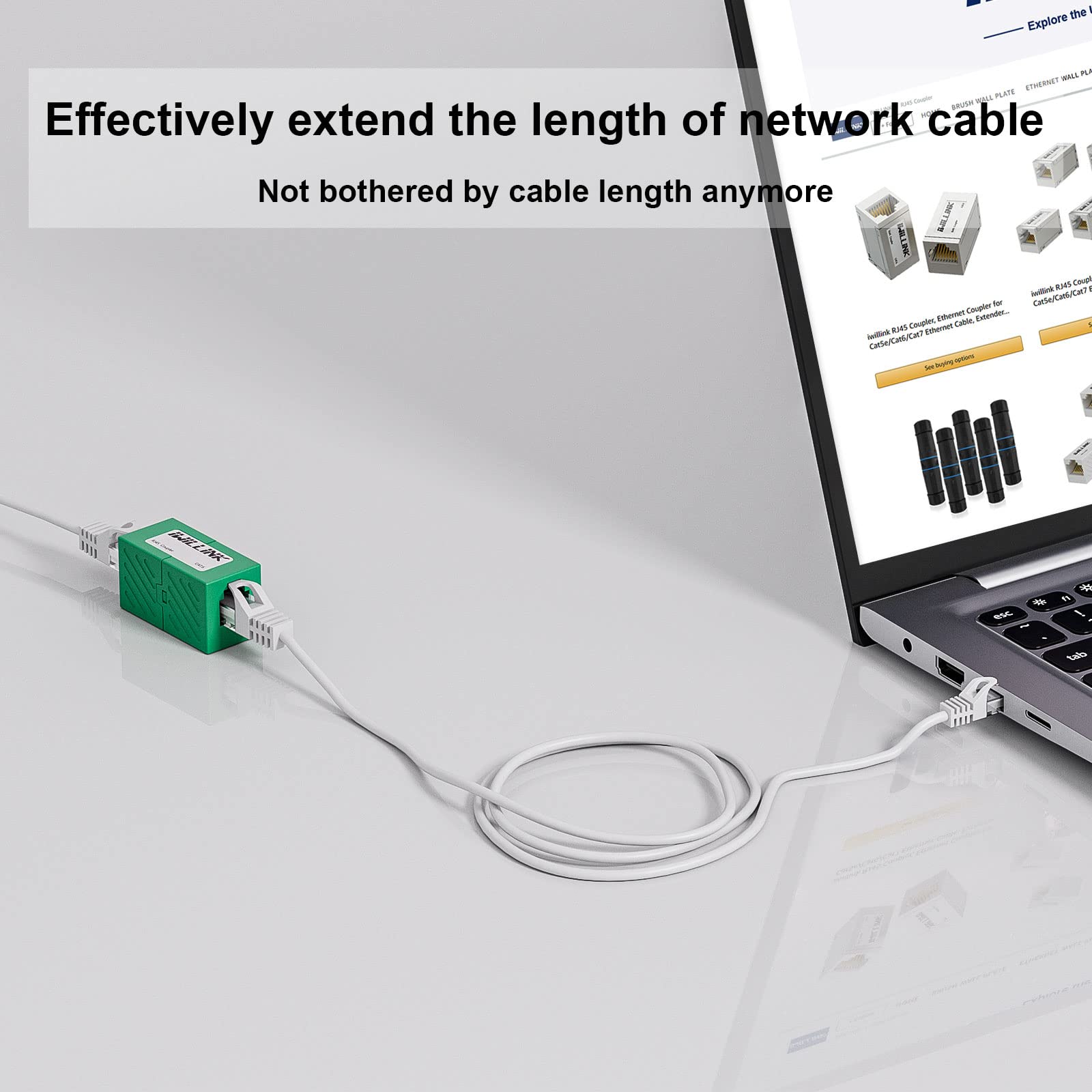 Iwillink 5 Pack Cat6 Rj45 Ethernet Coupler, Female To Female Rj45 Connector For Cat7 Cat6 Cat5E Cat5 Ethernet Cable, Extender Ad