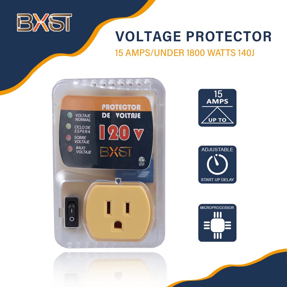 Bxst Electronic Surge Protector For Home Appliance One Outlet Plug Surge Protector Delay Protection(180S) Surge Protector For Re
