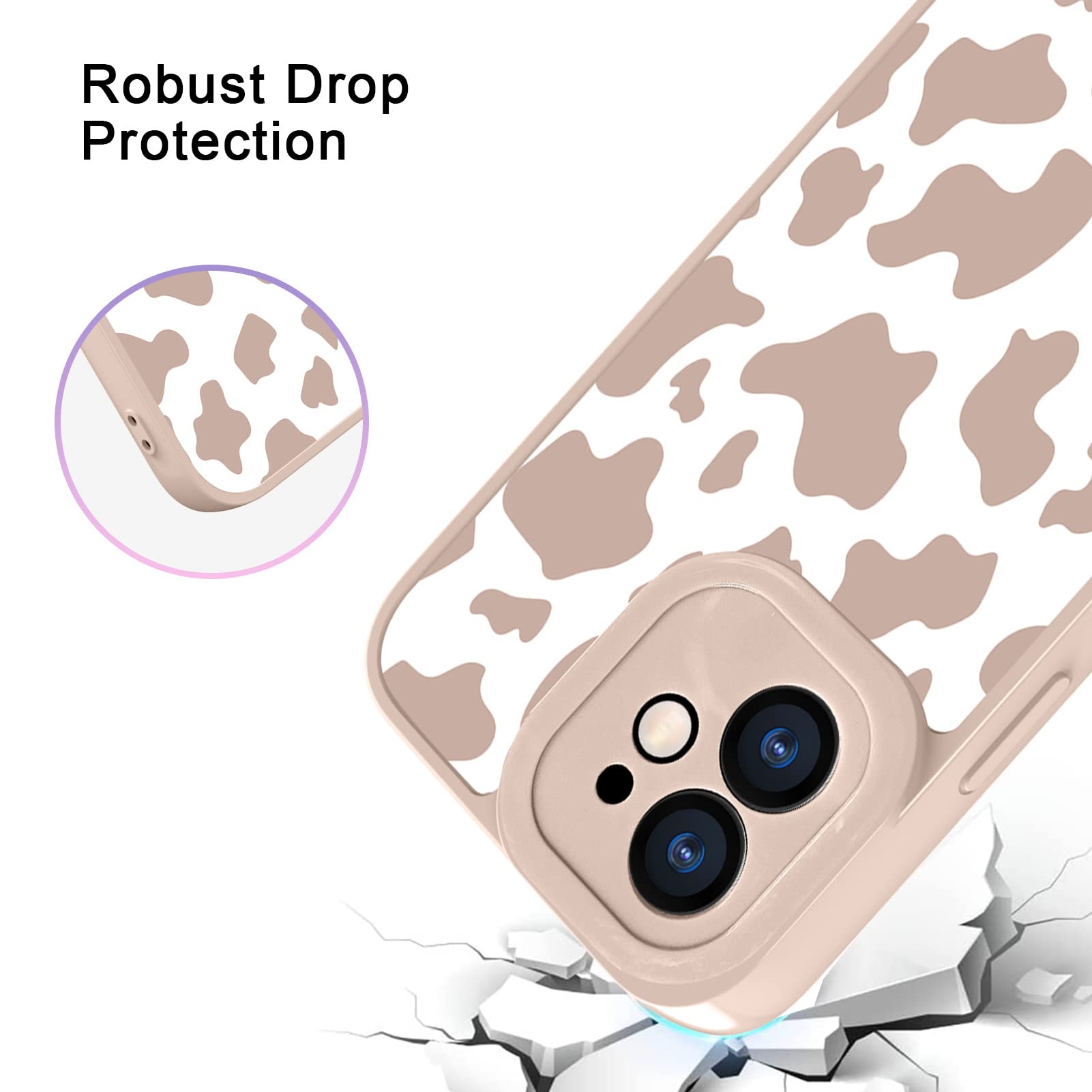 Ook Compatible With Iphone 11 Case Cute Cow Print Fashion Slim Lightweight Camera Protective Soft Flexible Tpu Rubber For Iphone