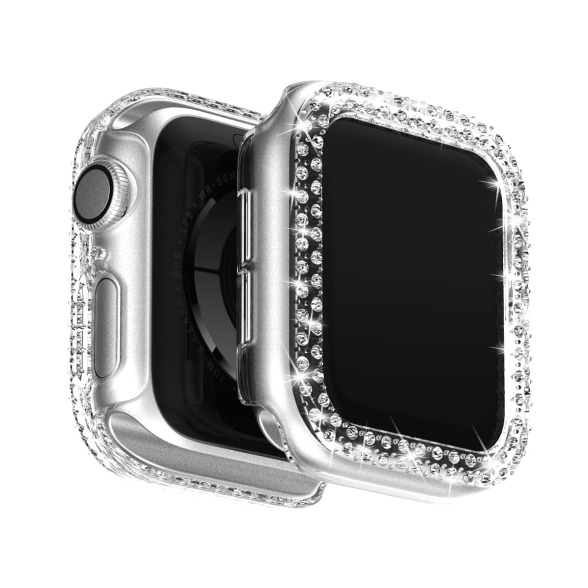Rc Z For Apple Watch Series 6/Se/5/4 40Mm Bumper Bling Case, 3 Pack Women Glitter Diamond Rhinestone Protector Frame For Ipone W