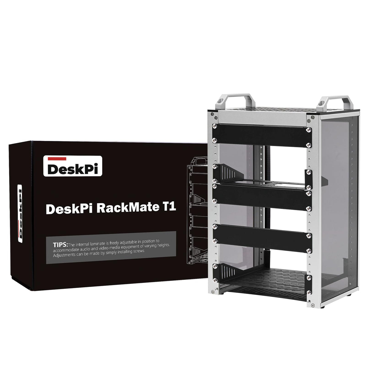 GeeekPi 8U Server Cabinet, 10 inch Server Rack for Network, Servers, Audio, and Video Equipment, DeskPi RackMate T1 Rackmount