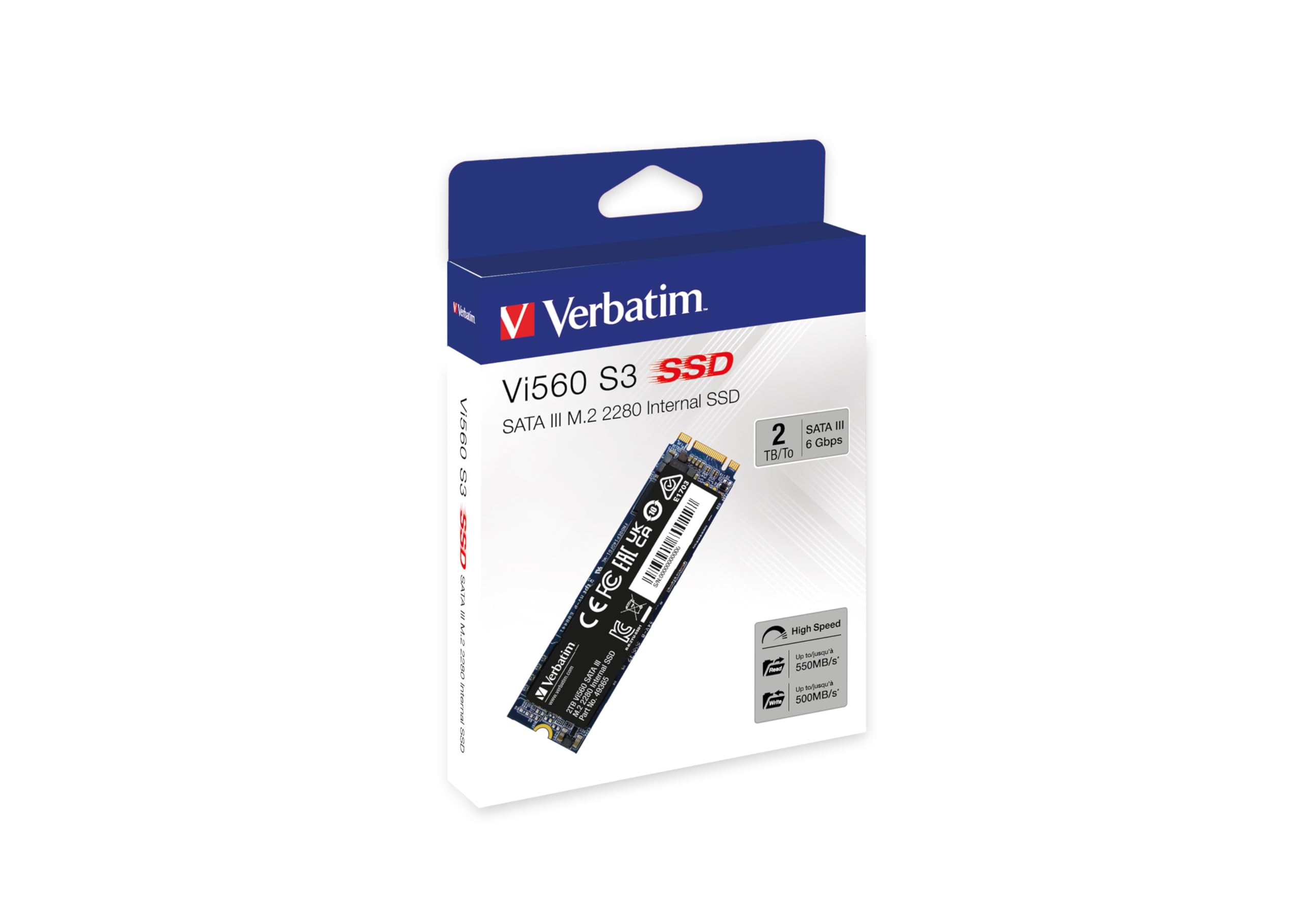 Verbatim 2Tb Ssd Vi560 Internal Solid State Hard Drive 3D Nand Sata Iii M.2 2280