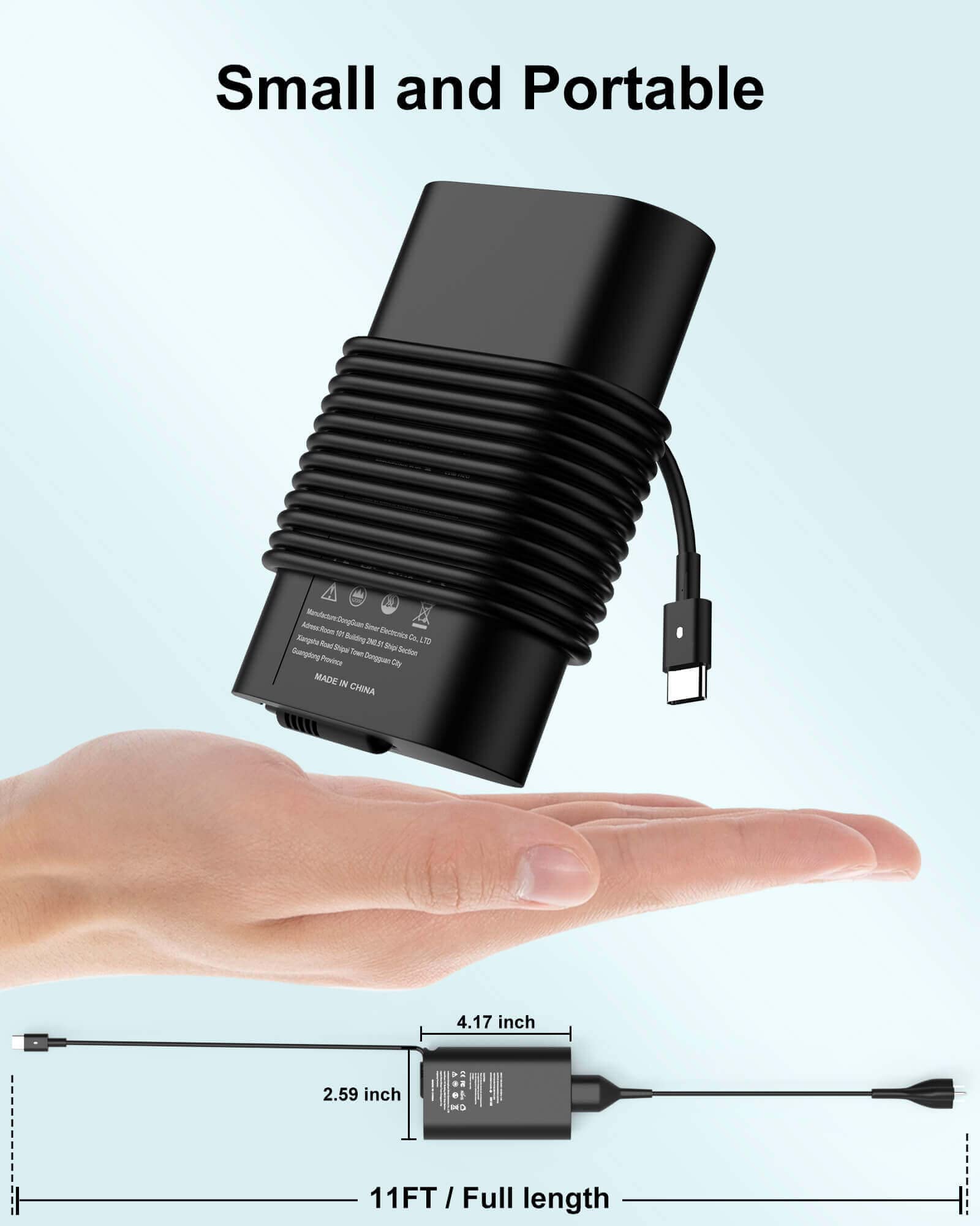 65W 60W Usb C Charger For Dell Laptop: Dell Latitude 5540 5530 5430 7430 7440 5440 5420 3540 3440 5520 7420, For Dell Inspiron 1