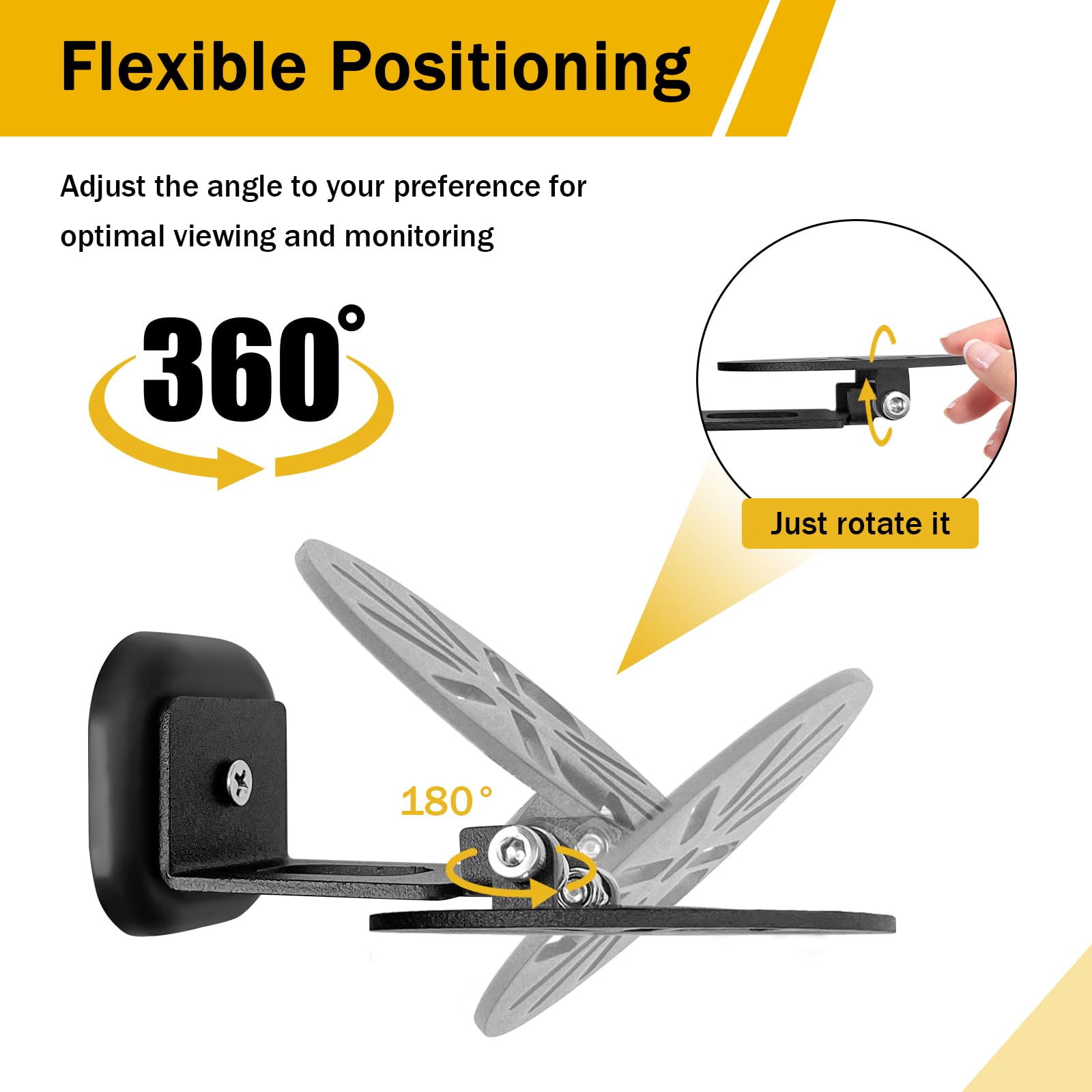 Universal Magnetic Security Camera Mount   360 Rotation & Tilt  Damage Free Indoor Outdoor Holder Fits For Wyze Cam,Blink,Enfy,T