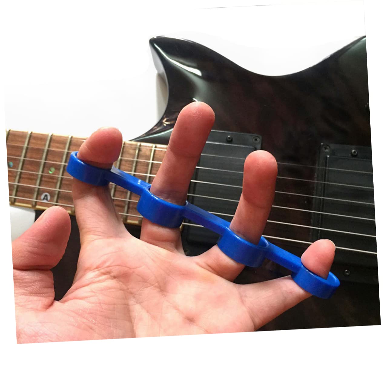 Vaguelly Hand Grip Strengthener - Finger Exerciser & Guitar Grip Trainer - Ukulele Guitar Beginner Finger Expander Portable Span